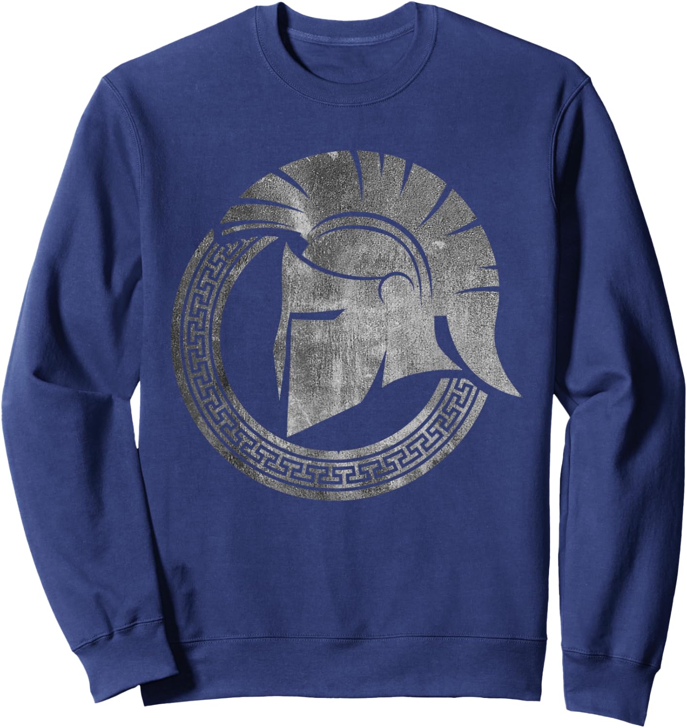 Spartan Warrior Helmet Ancient Greek Vintage Sweatshirt - Sweatshirt | Navy