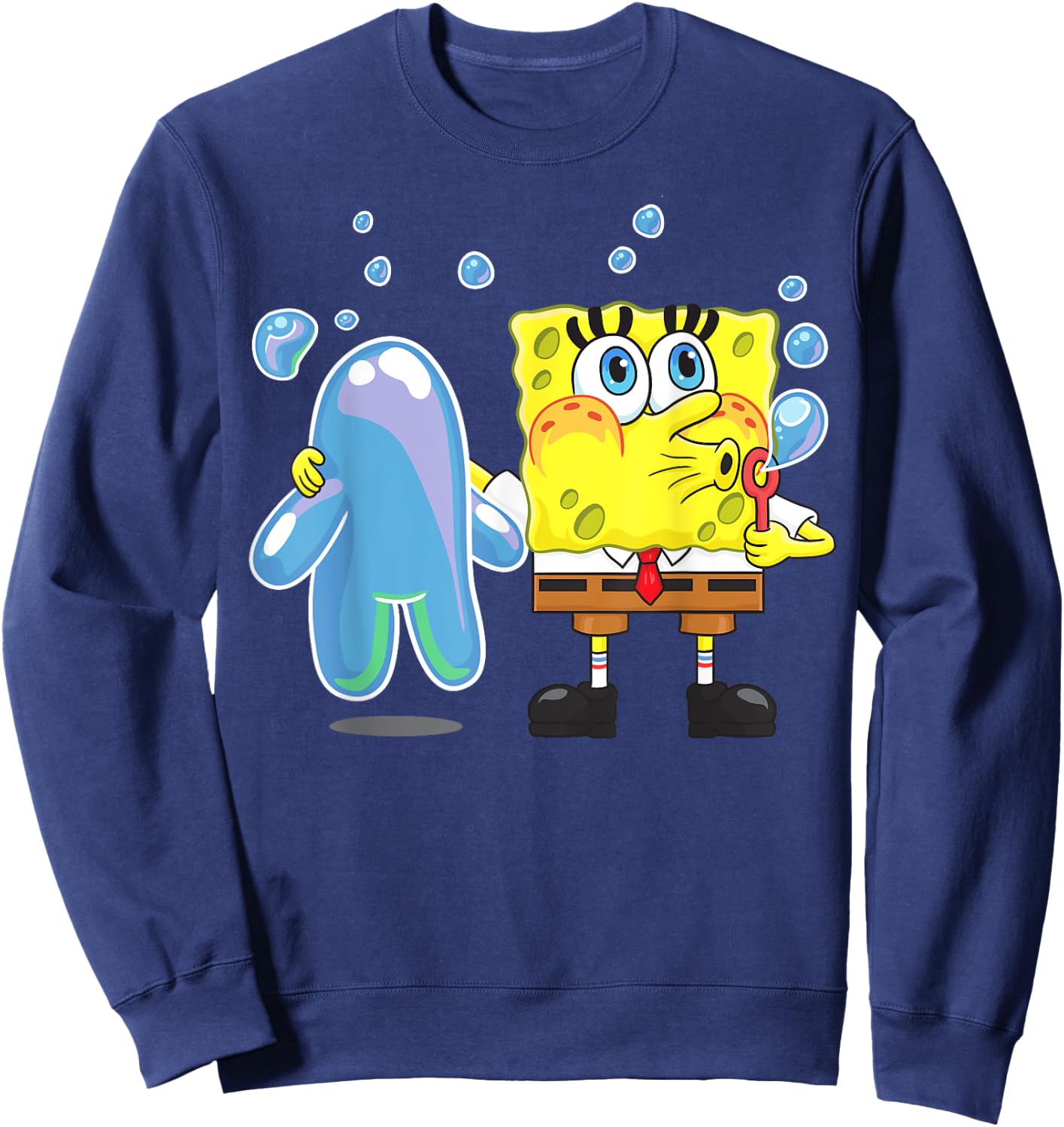 Mademark x SpongeBob SquarePants - SpongeBob Bubble Technique Sweatshirt - Sweatshirt | Navy