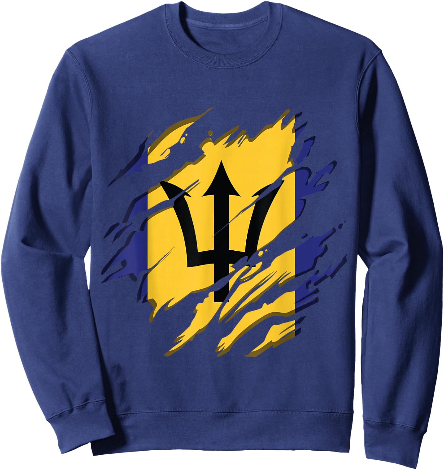 Flag Identity Pride Heritage Barbados Sweatshirt - Sweatshirt | Navy