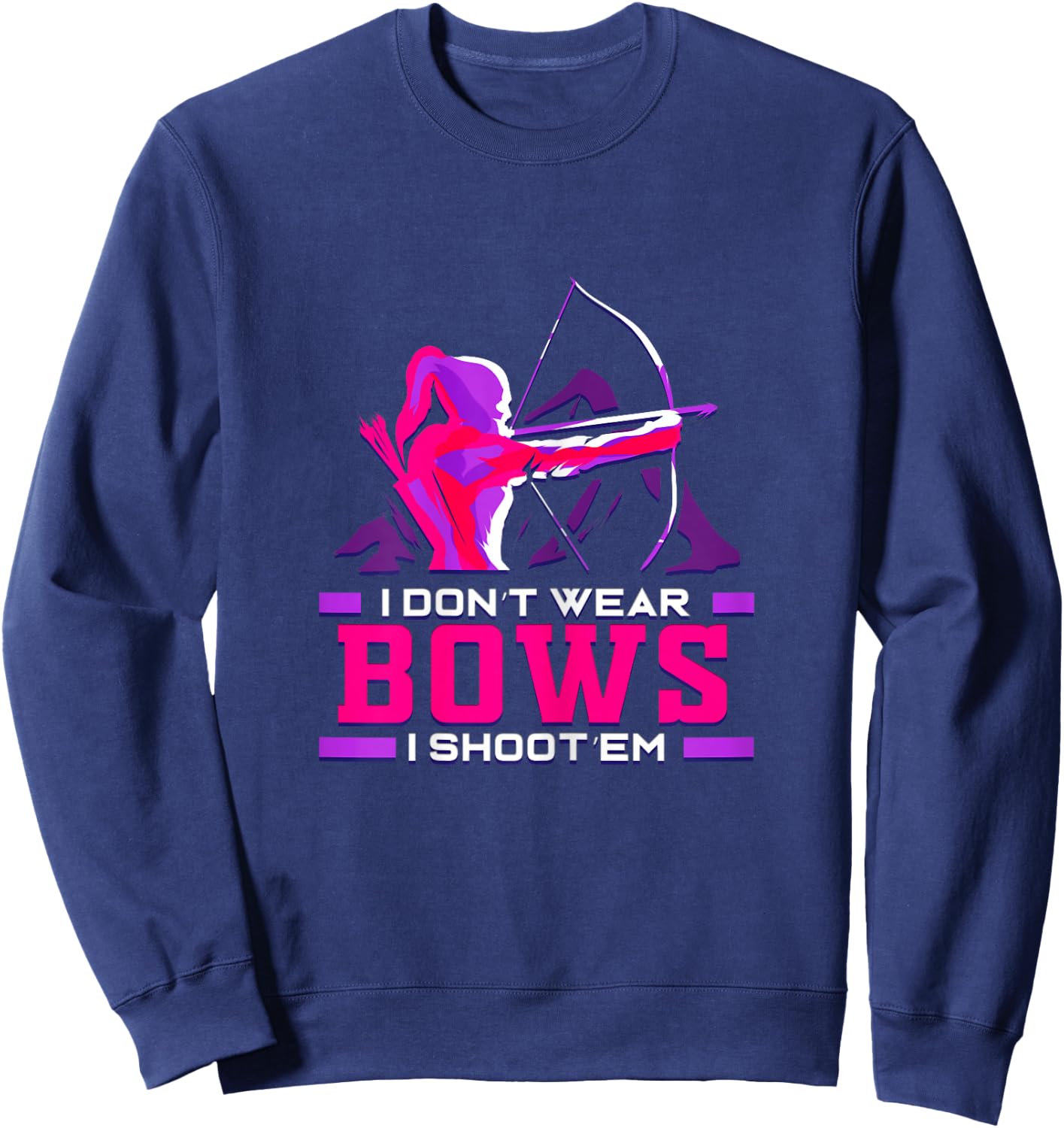 Archery Girl for Woman Archer Bow and Arrow Hunt Sweatshirt - Sweatshirt | Navy