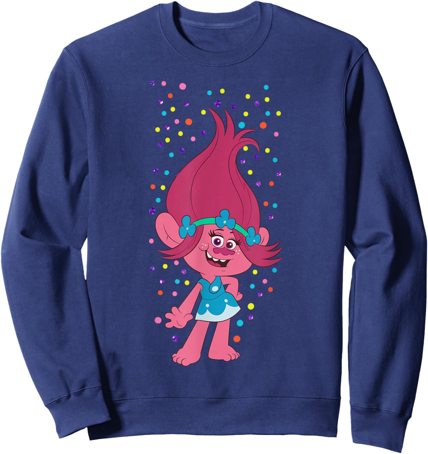 DreamWorks Trolls Poppy Polka Dots Sweatshirt - Sweatshirt | Navy