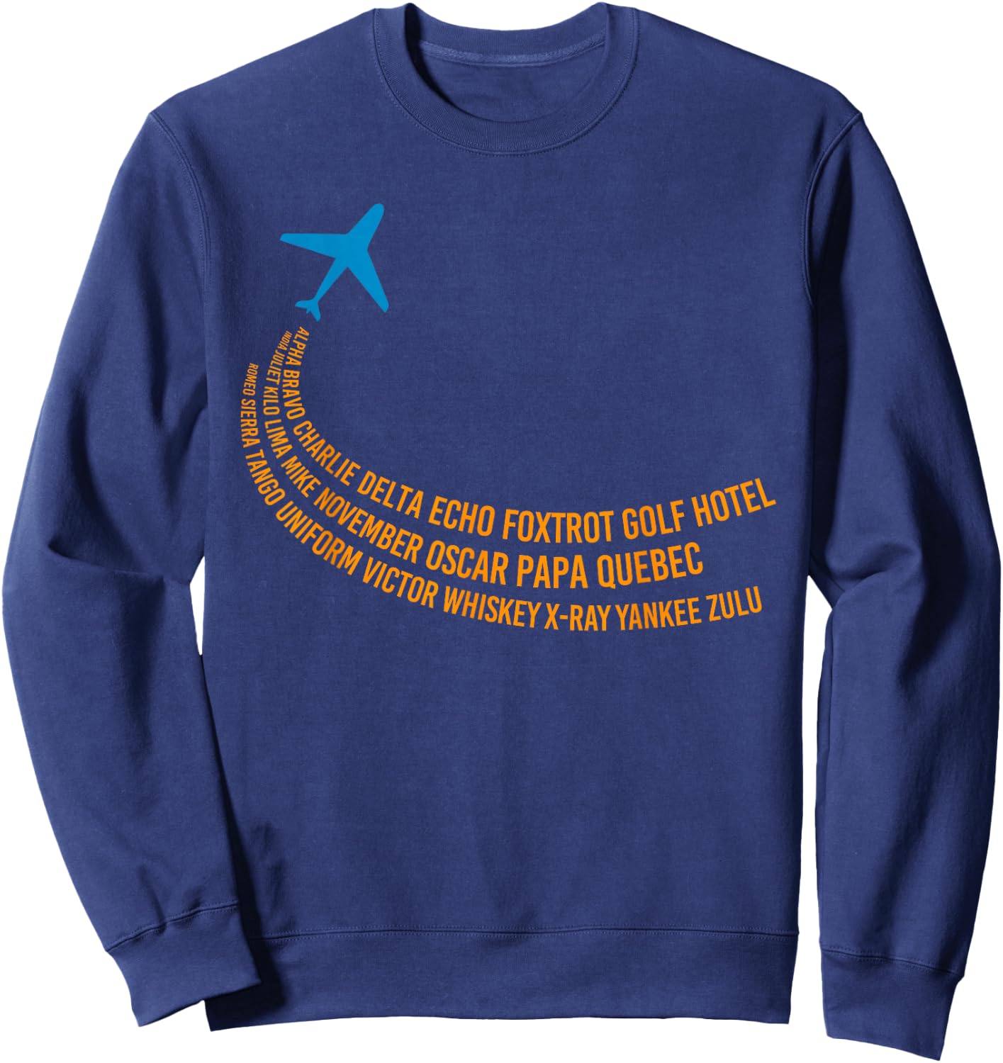 Phonetic Alphabet | Pilot Airplane Sweatshirt - Sweatshirt | Navy