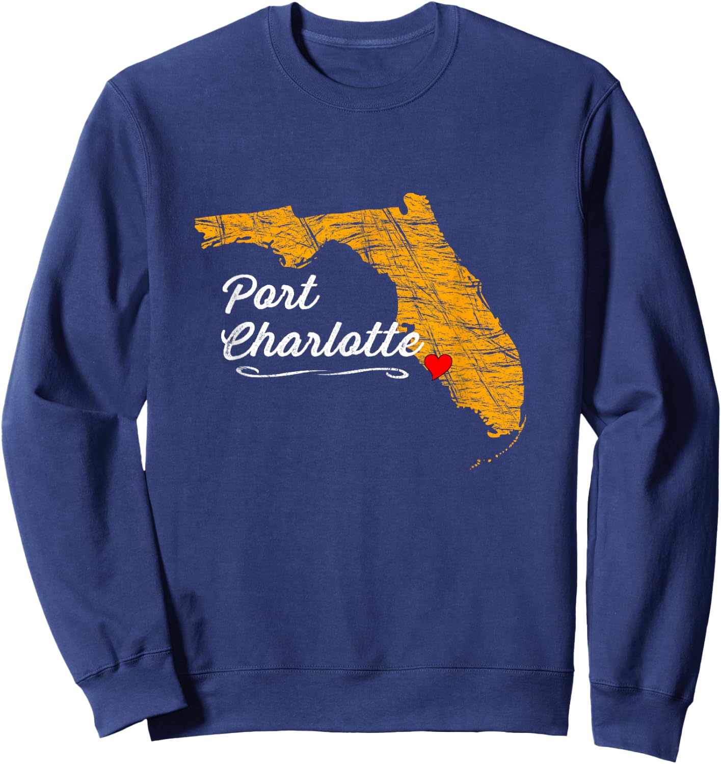City of PORT CHARLOTTE FLORIDA | Vacation Souvenir - Graphic Sweatshirt - Sweatshirt | Navy