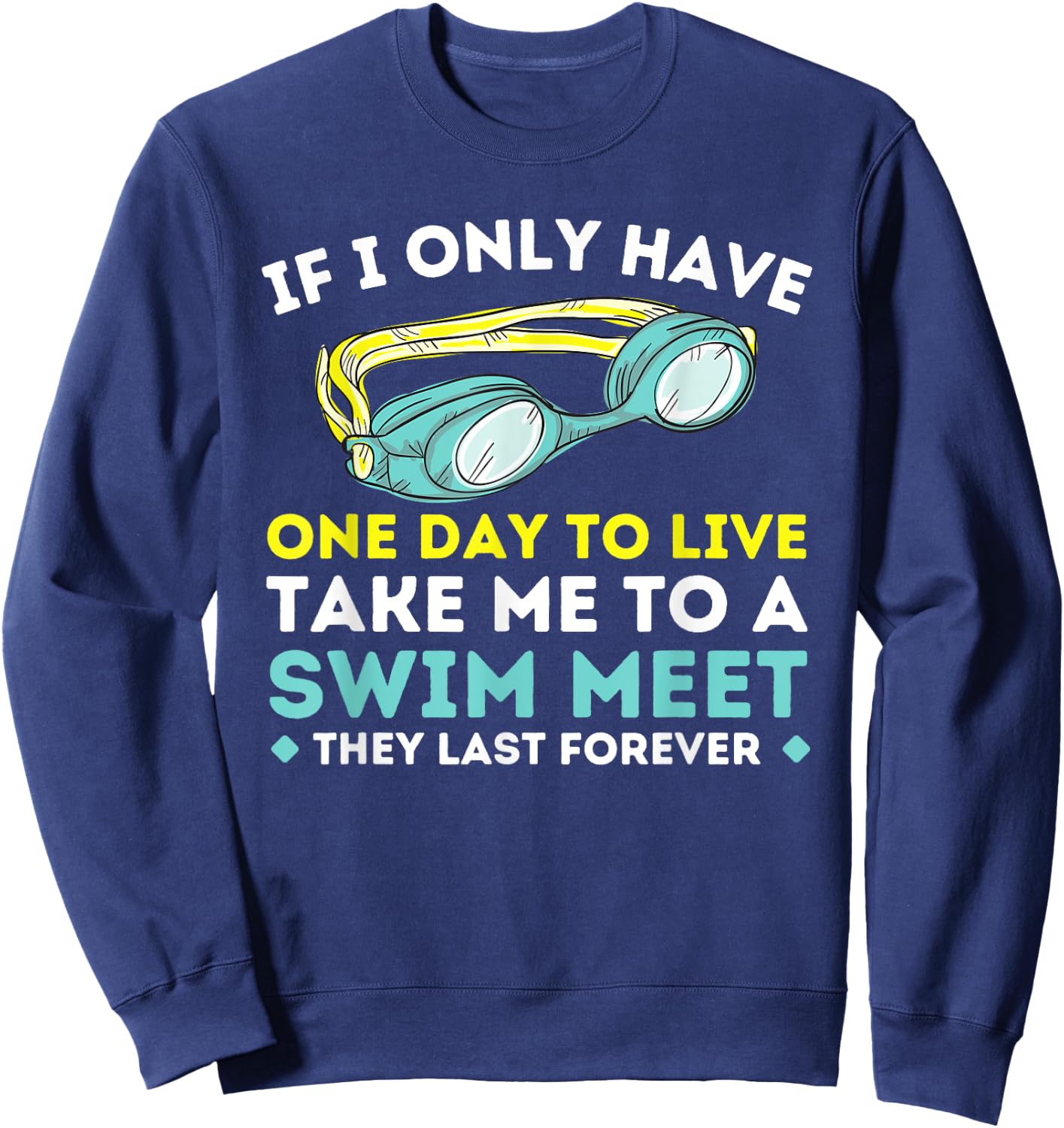 Take Me To A Swim Meet - Swimming Swimmer Water Sports Sweatshirt - Sweatshirt | Navy