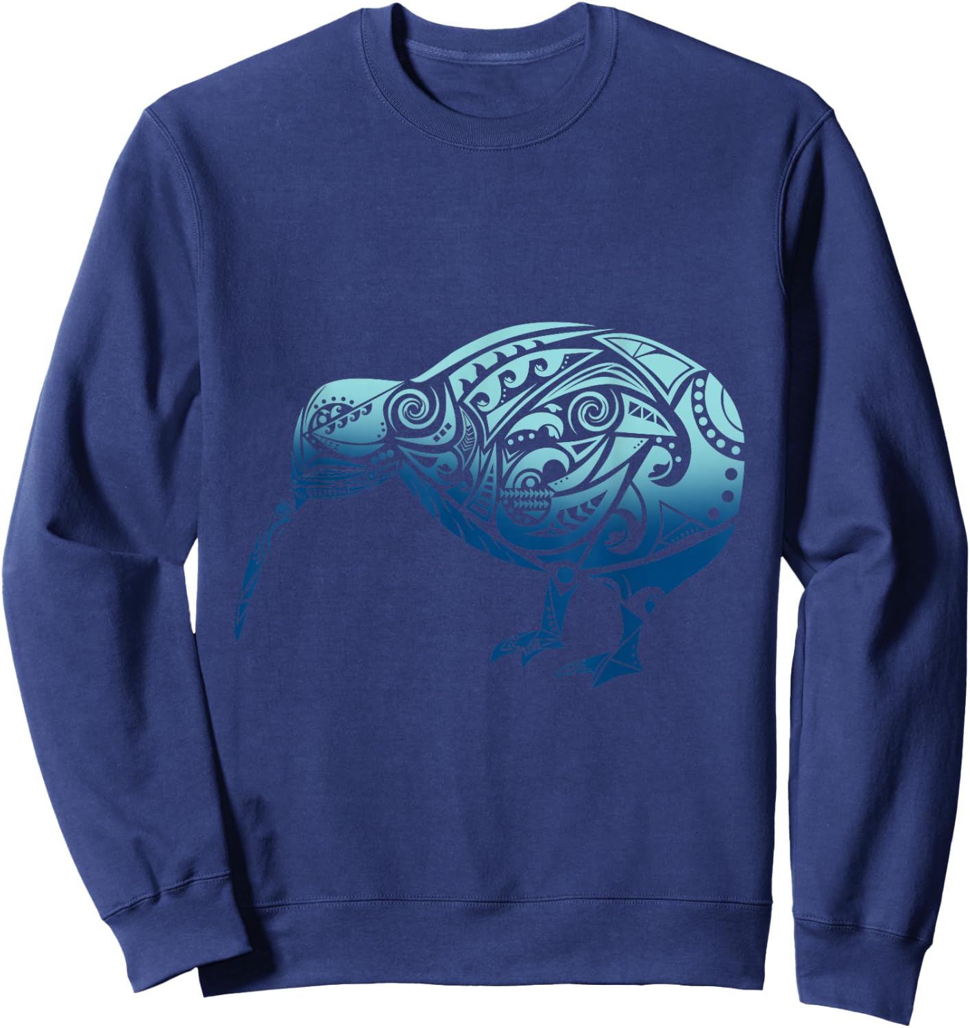 Polynesia Maori Kiwi Bird Ocean Blue New Zealand Souvenir Sweatshirt - Sweatshirt | Navy