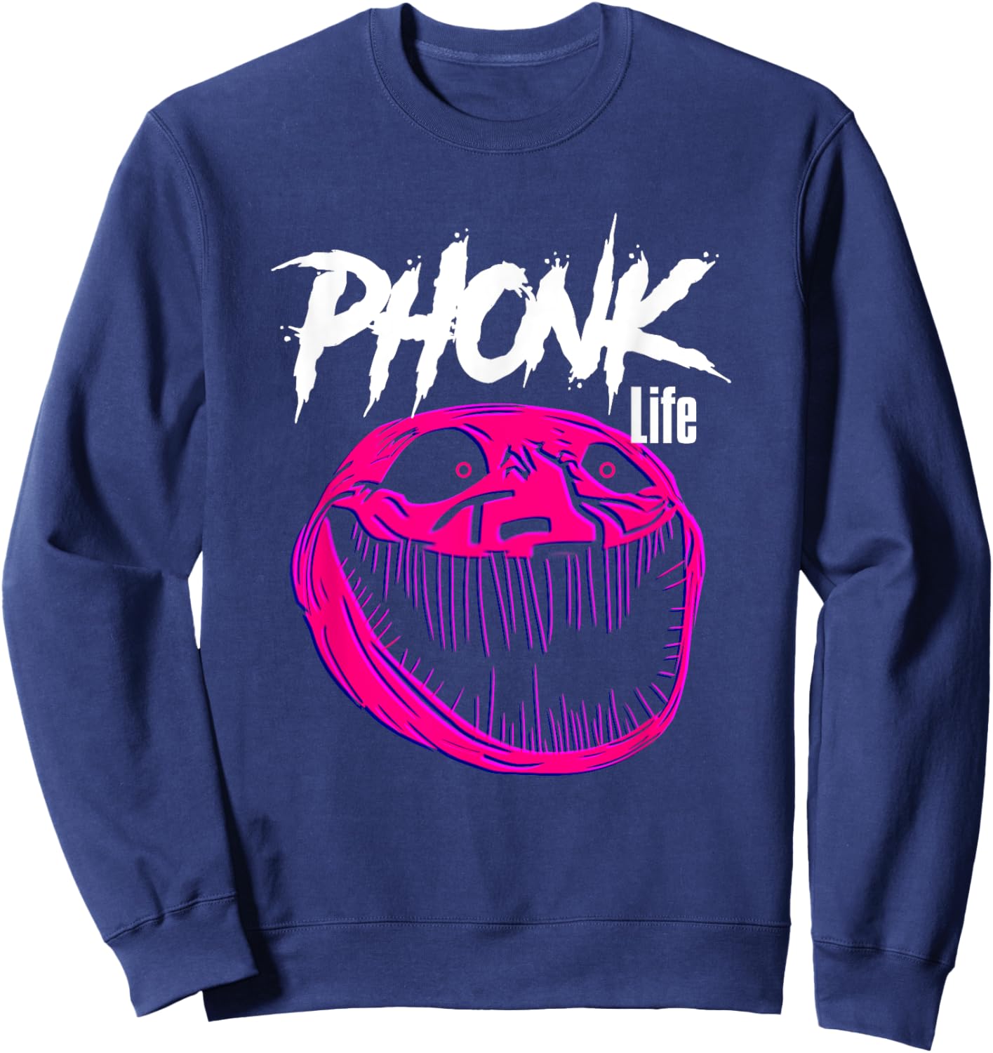 Meme Scary troll Sigma Phonk Sweatshirt - Sweatshirt | Navy