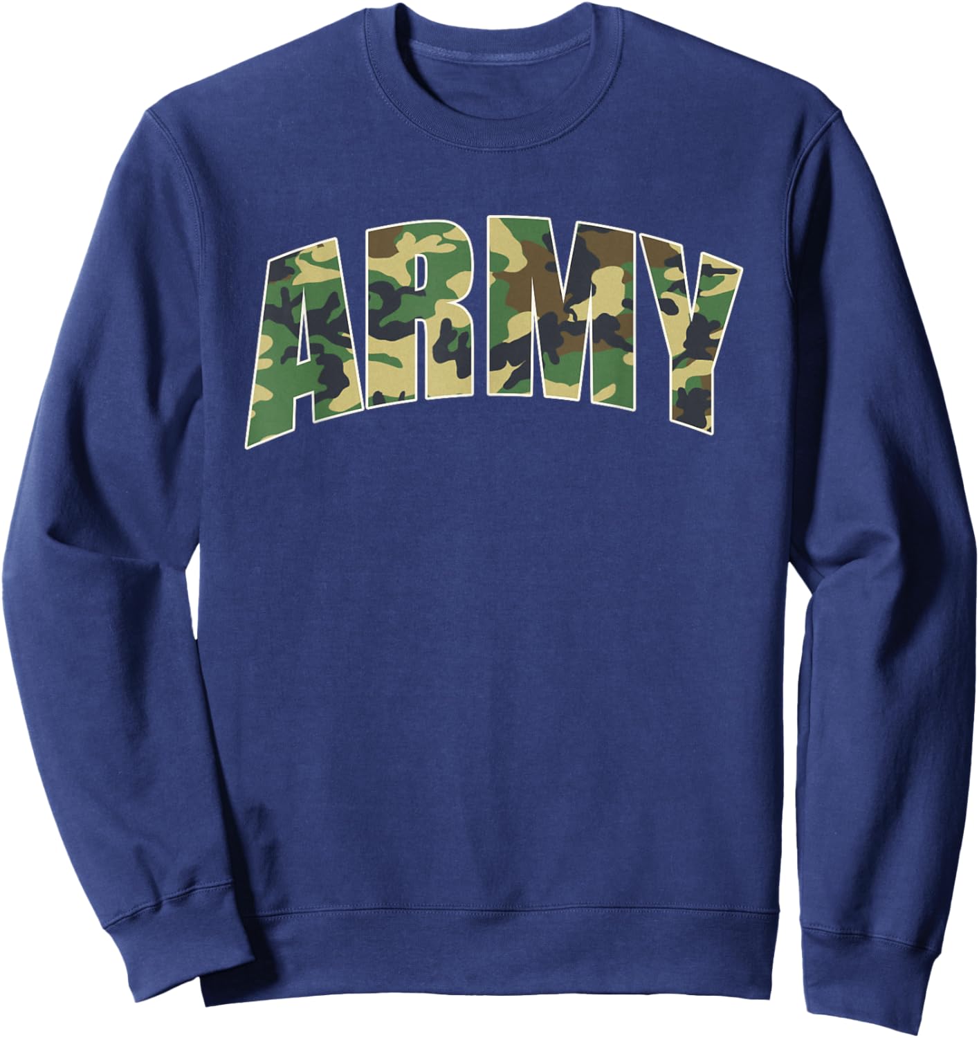 Army Text Camo Sweatshirt - Sweatshirt | Navy
