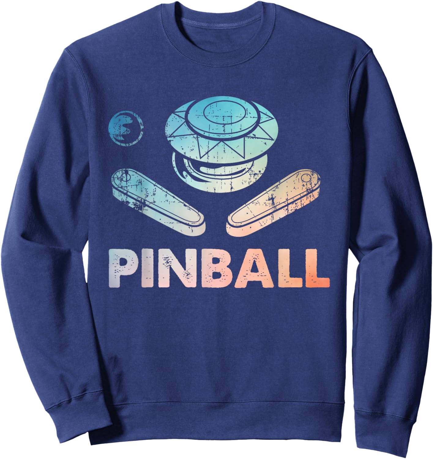 Vintage Pinball Funny Pinballer Machine Flipping Ball Lovers Sweatshirt - Sweatshirt | Navy