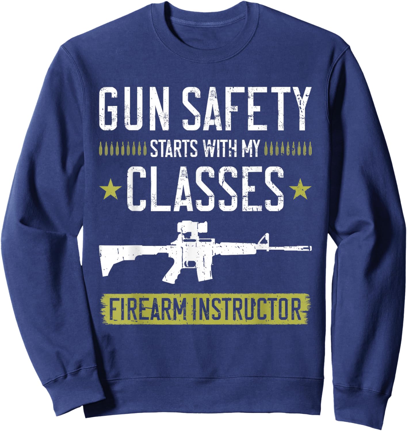 American Firearms Instructor Gun Range Safety Officer Sweatshirt - Sweatshirt | Navy