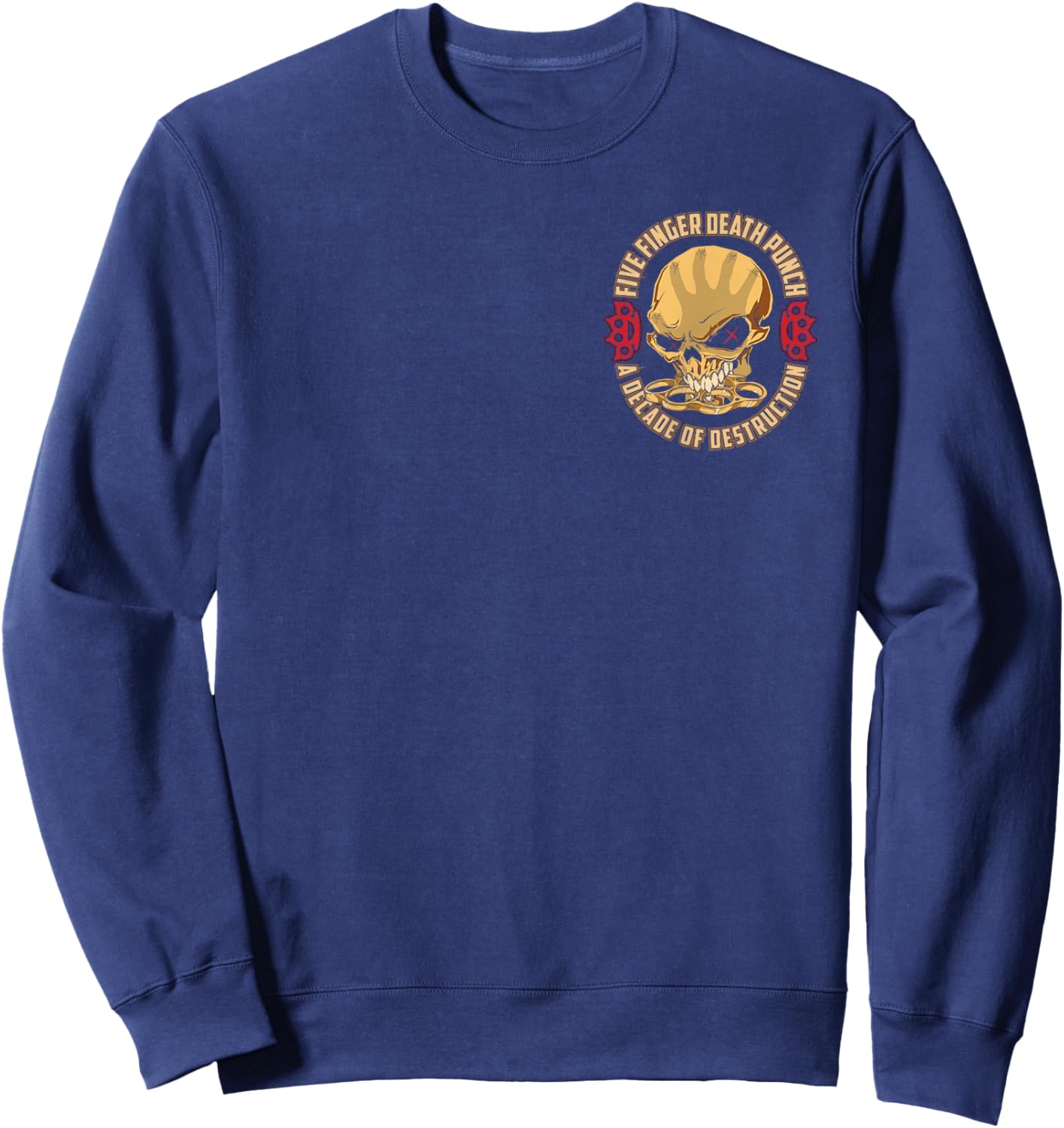 Five Finger Death Punch - Bonehead Cross , , Black, Small Sweatshirt - Sweatshirt | Navy