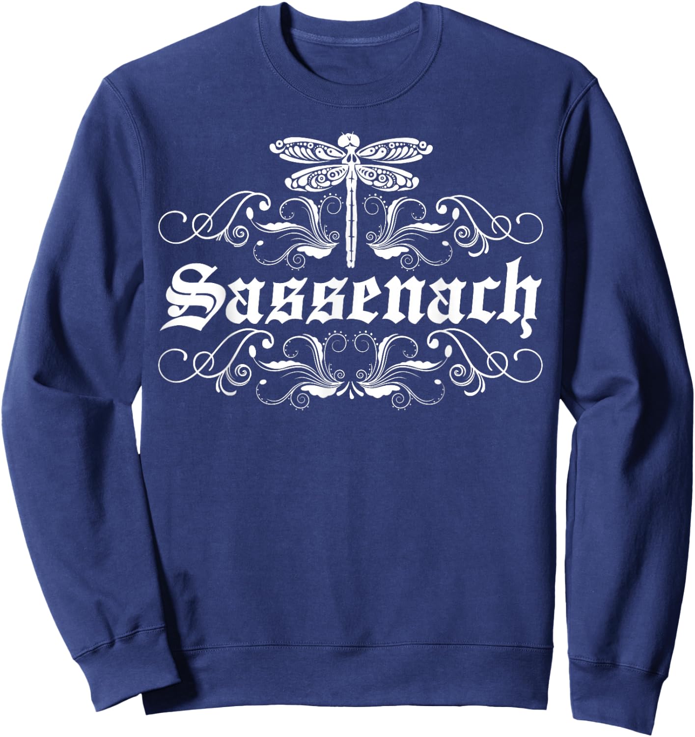 Sassenach Outlander Gaelic Dragonfly Men's and Women's Sweatshirt - Sweatshirt | Navy