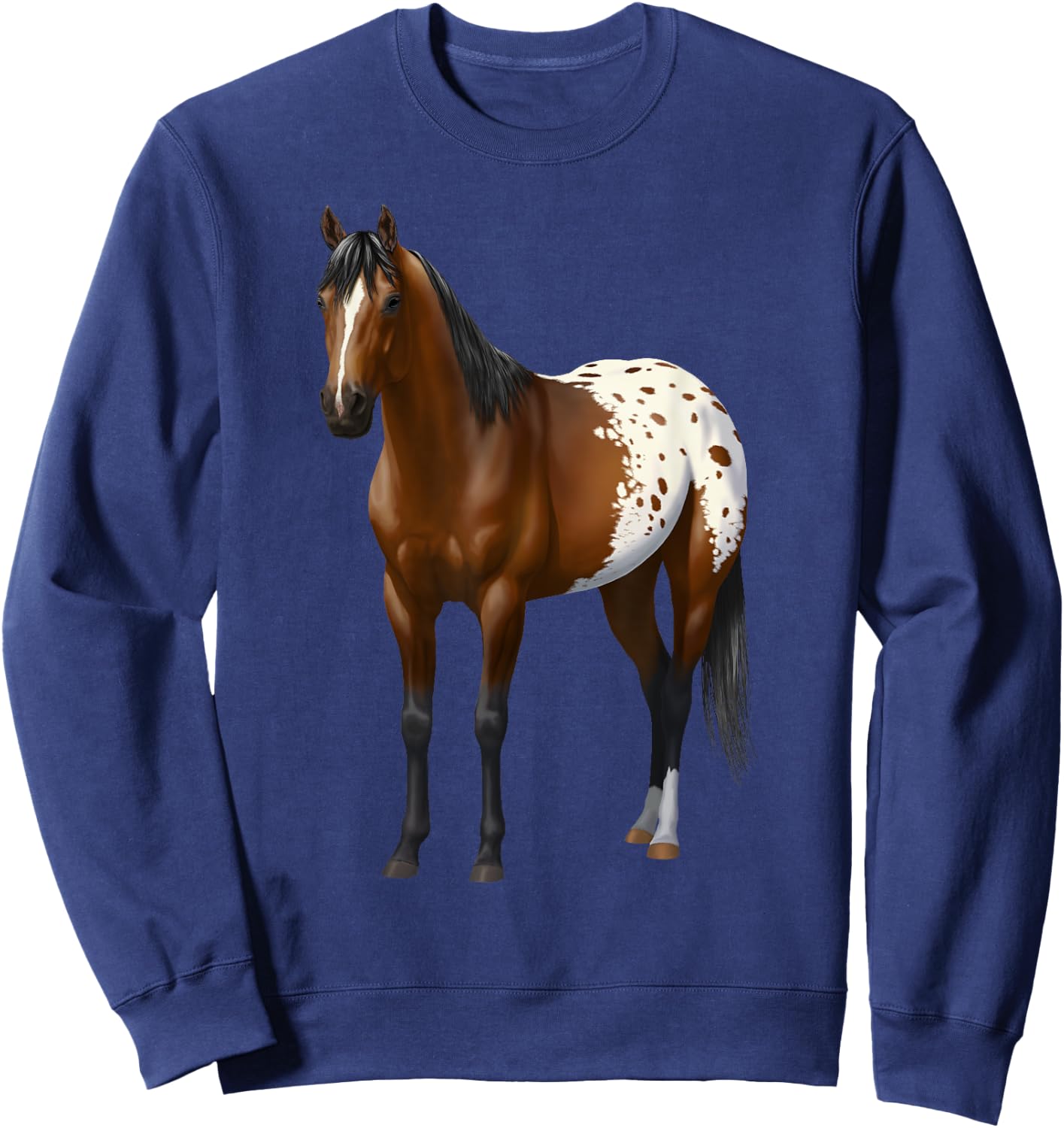 Beautiful Brown Bay Appaloosa Horse Lover Gift Sweatshirt - Sweatshirt | Navy