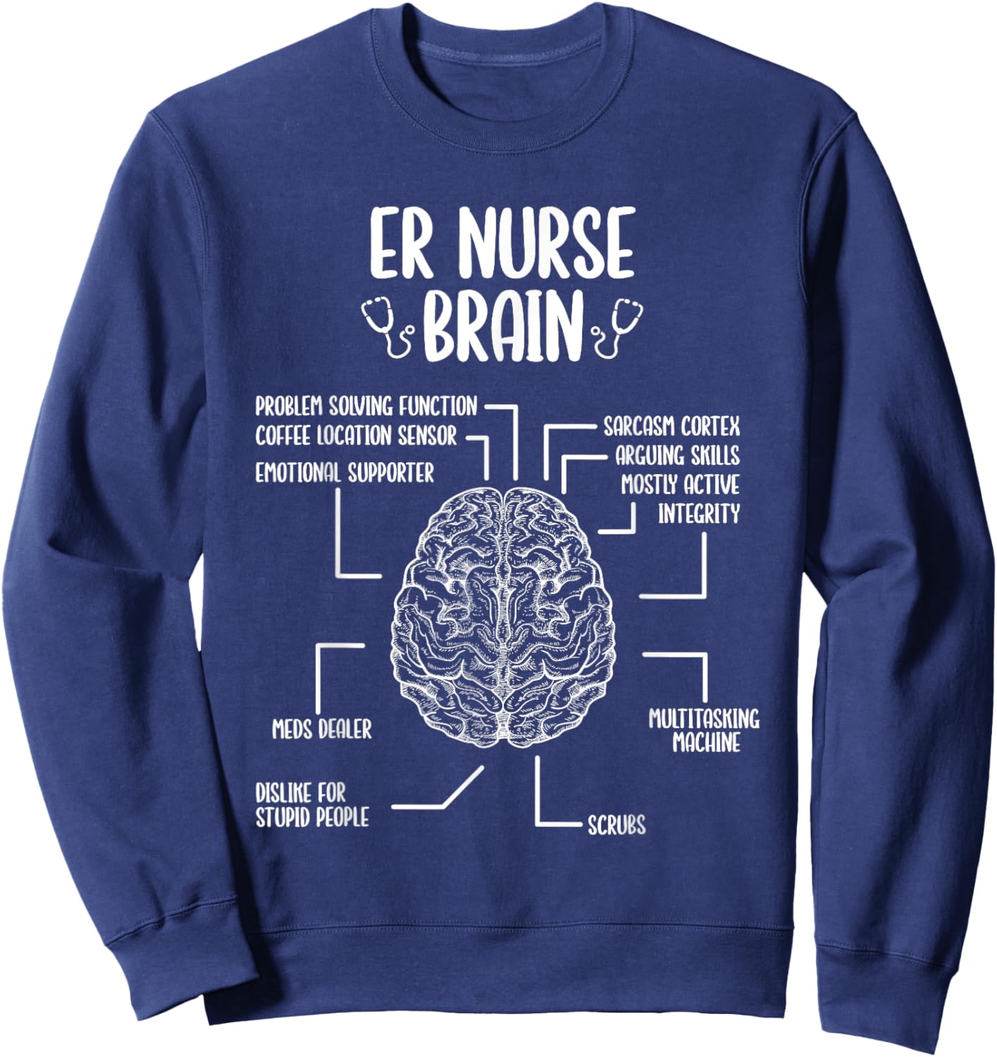 Emergency Room Nurse Essentials ER Nurse Accessoires Sweatshirt - Sweatshirt | Navy