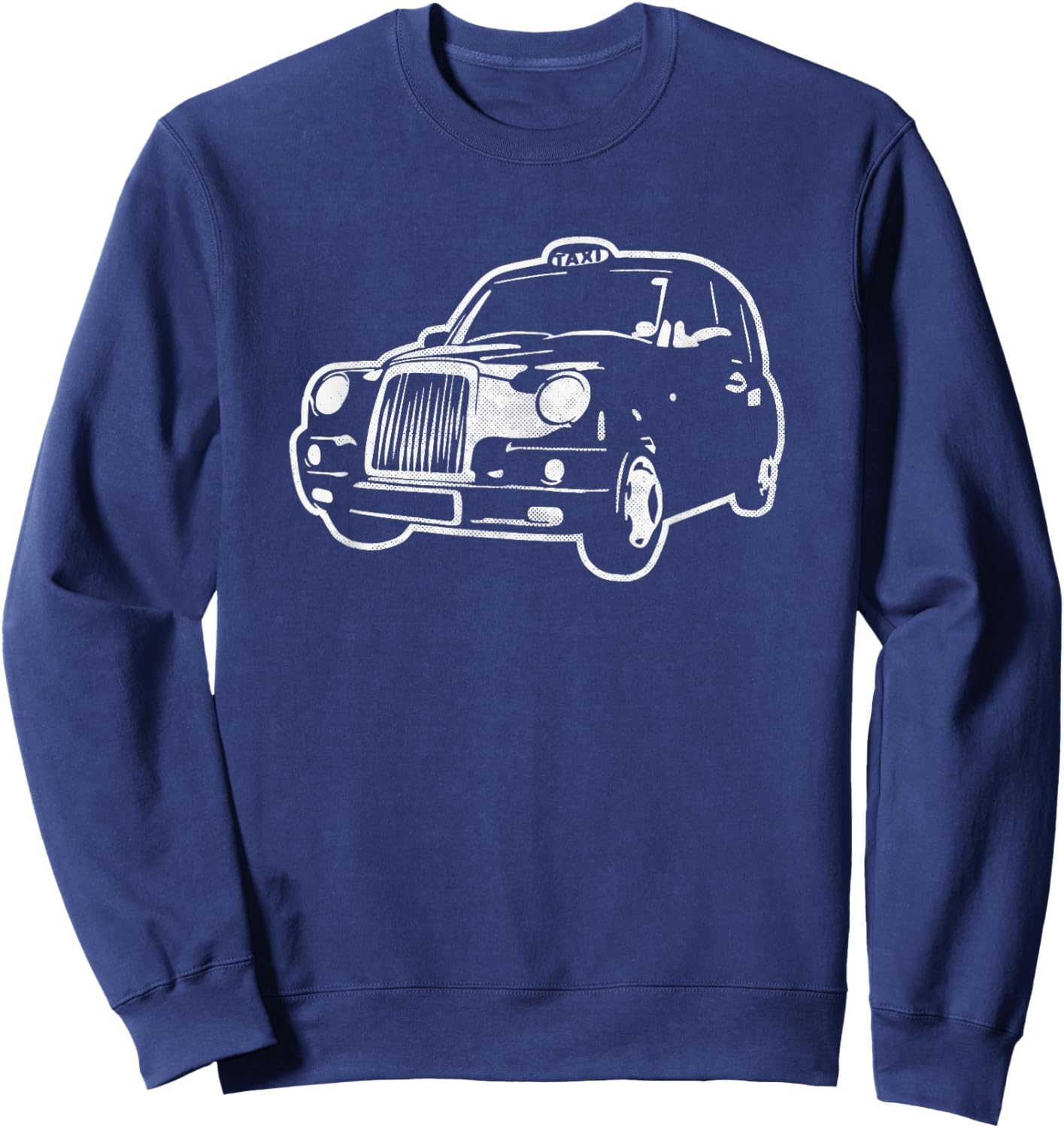 Taxi London Black Cab Outline Novelty Souvenir Memorabilia Sweatshirt - Sweatshirt | Navy