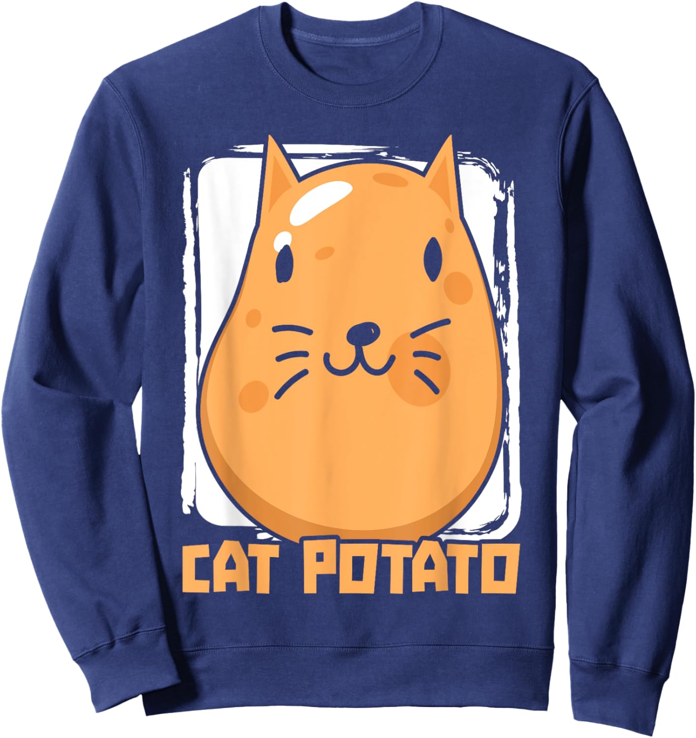 Cat Potato Cat Owner Potato Lover French Fries Potatoes Women Girls Kids Sweatshirt - Sweatshirt | Navy