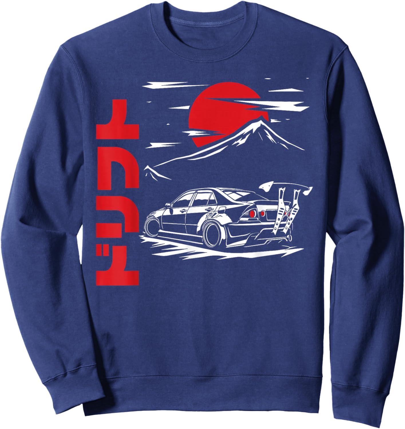 JDM Tokyo Japan Drift Race Car Tuning Retro Vintage Graphic Sweatshirt - Sweatshirt | Navy