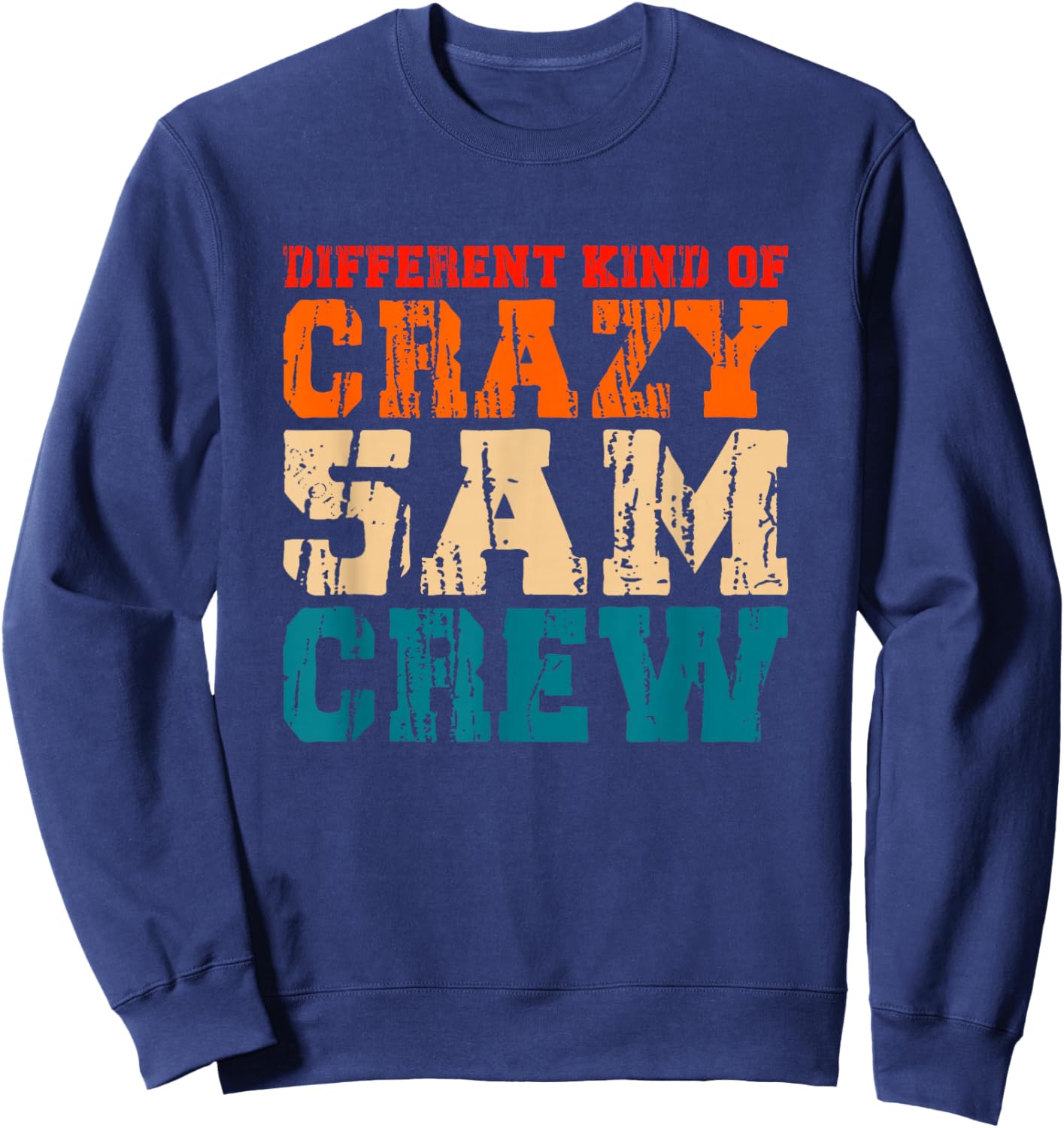 Workout Squad 5 AM Crew Funny Gym Saying Vintage Sweatshirt - Sweatshirt | Navy