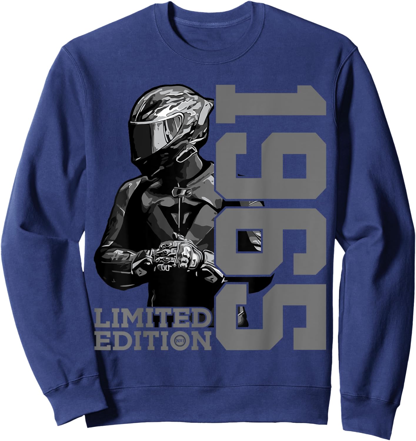 Limited Edition 1965 Biker Motorcycle 60th Birthday Sweatshirt - Sweatshirt | Navy