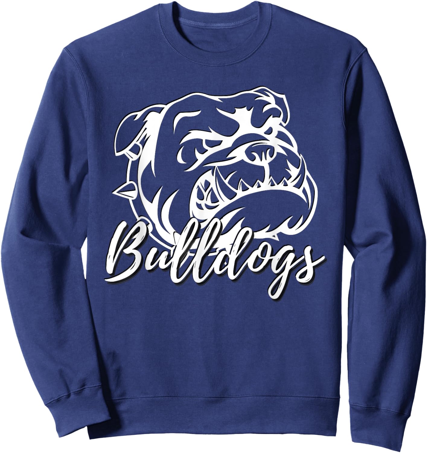 Bulldogs School Sports Fan Team Spirit Sweatshirt - Sweatshirt | Navy