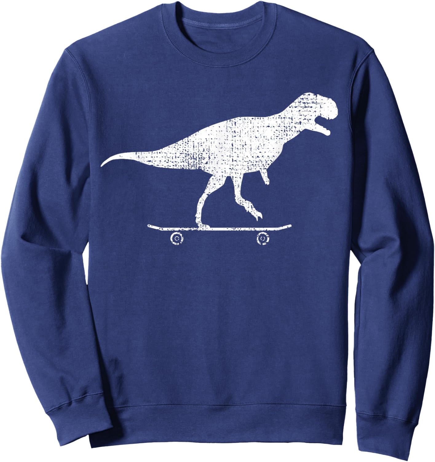 Skateboard Dino Gift Vintage Sweatshirt - Sweatshirt | Navy