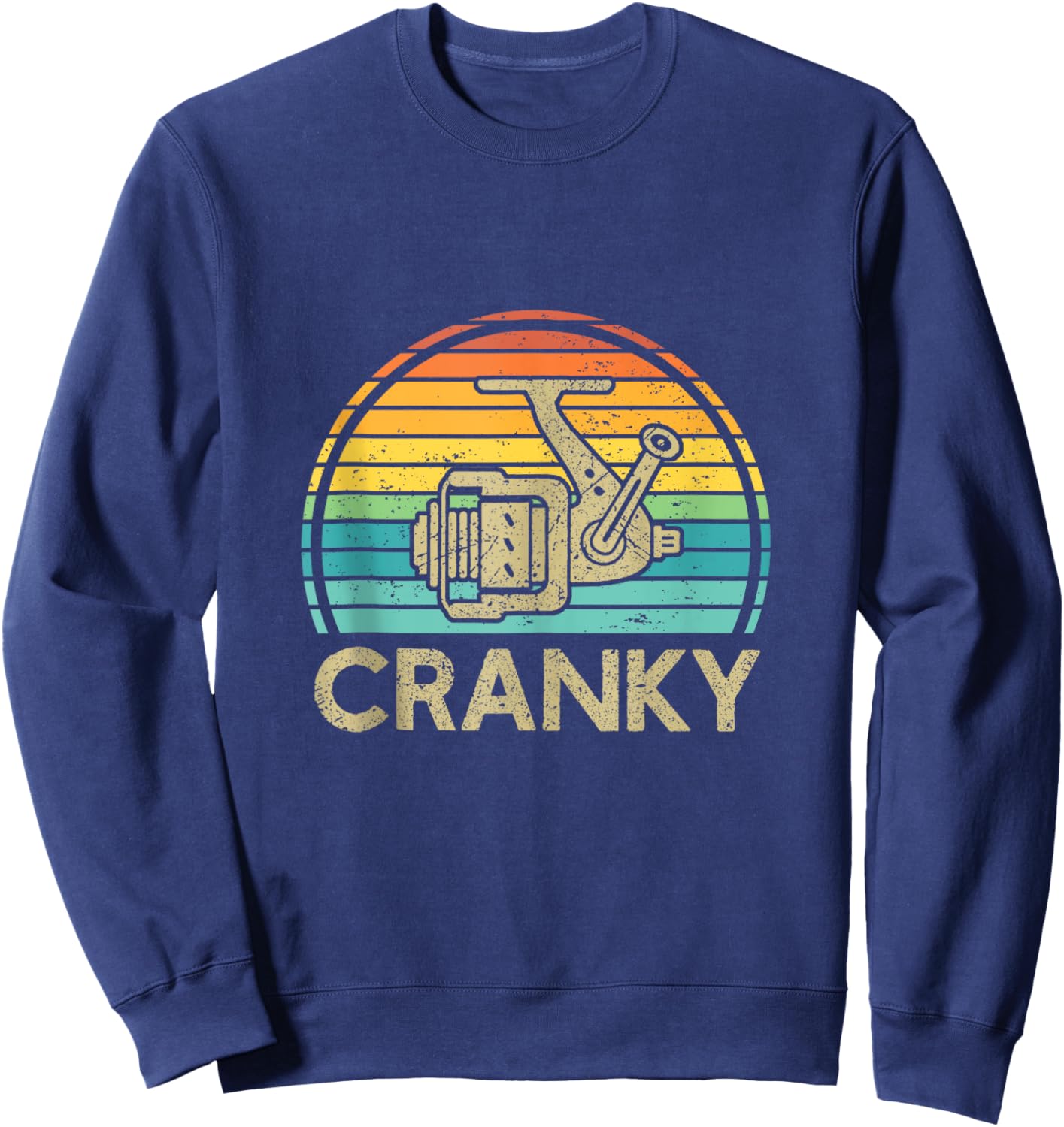 Crankbait Fishing Lure - Cranky Funny Gift Ideas For Fishing Sweatshirt - Sweatshirt | Navy