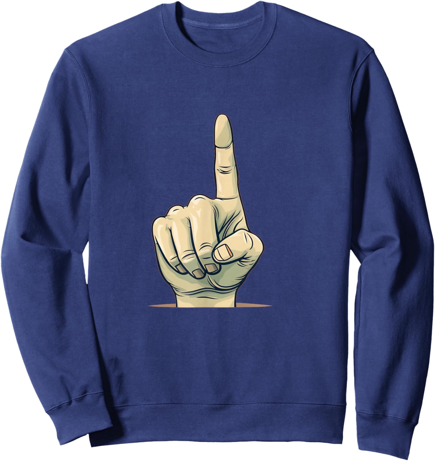 Funny index finger costume for forefinger lovers Sweatshirt - Sweatshirt | Navy