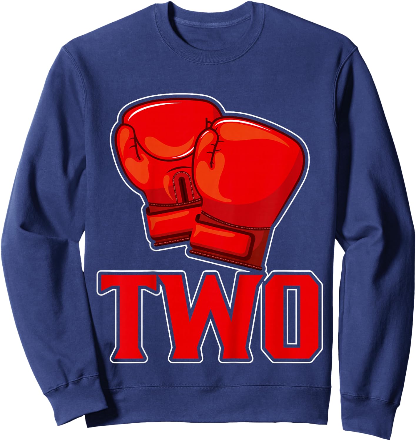 Kids Boxing 2nd Birthday Two Years Old Birthday Party Kids Sweatshirt - Sweatshirt | Navy