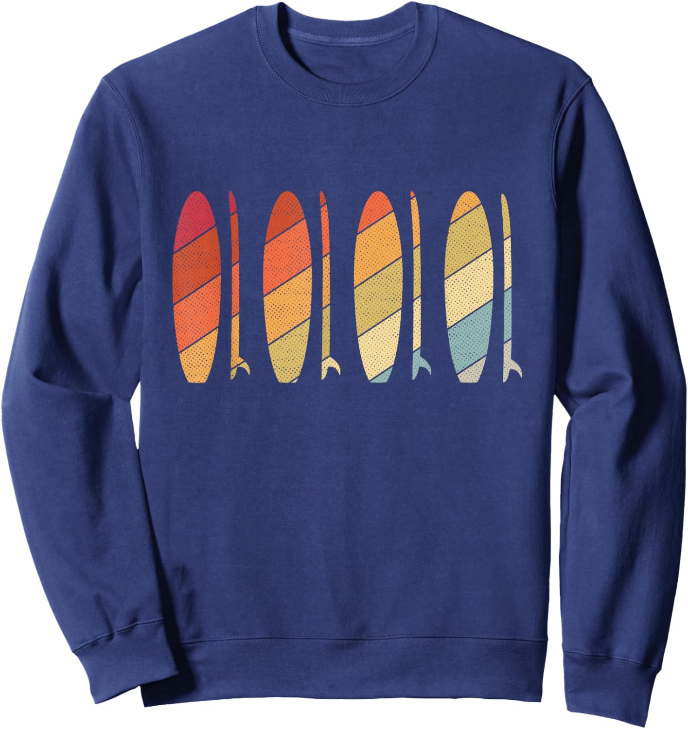Vintage Surfboard Surfing Surfer Surfboard Sweatshirt - Sweatshirt | Navy