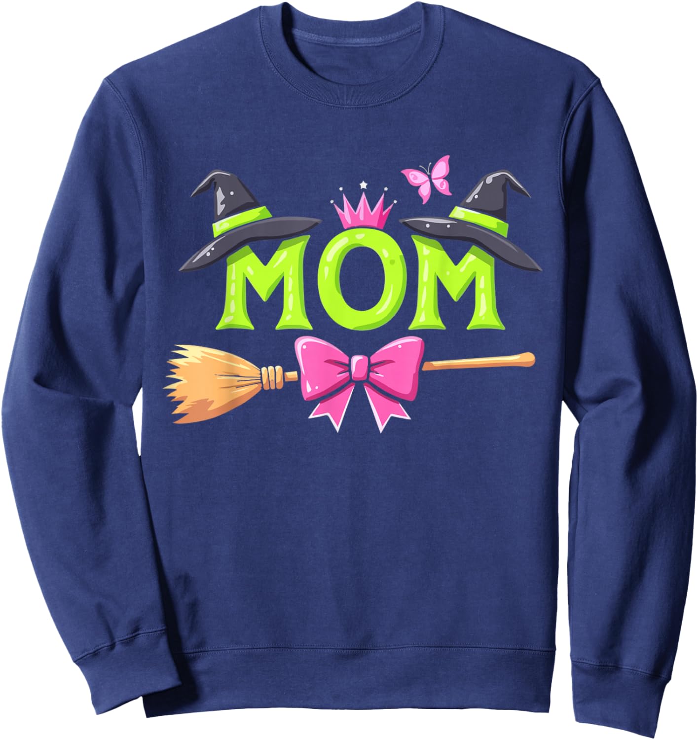 Mom Of The Birthday Girl Witch Family Party Decorations Sweatshirt - Sweatshirt | Navy