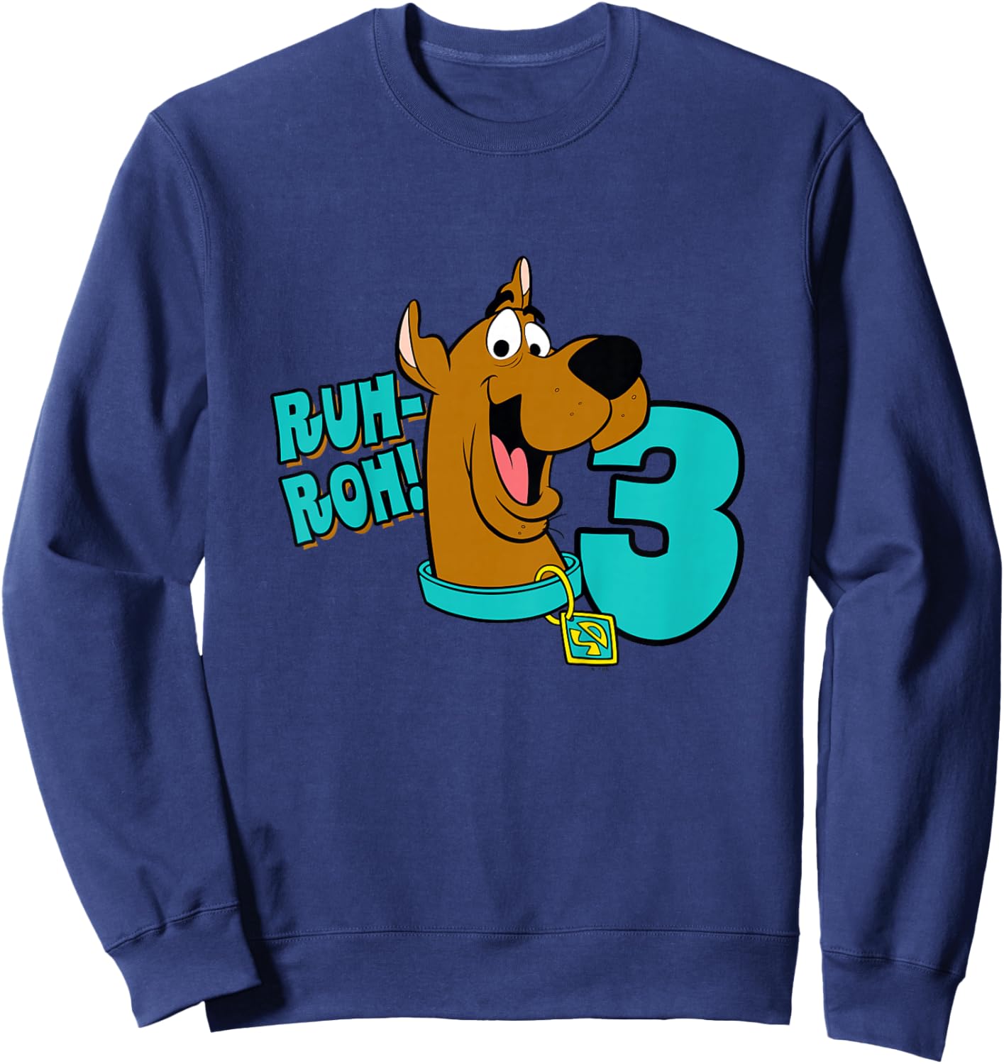 Kids Scooby-Doo 3rd Birthday Ruh-Roh! I'm 3! Sweatshirt - Sweatshirt | Navy