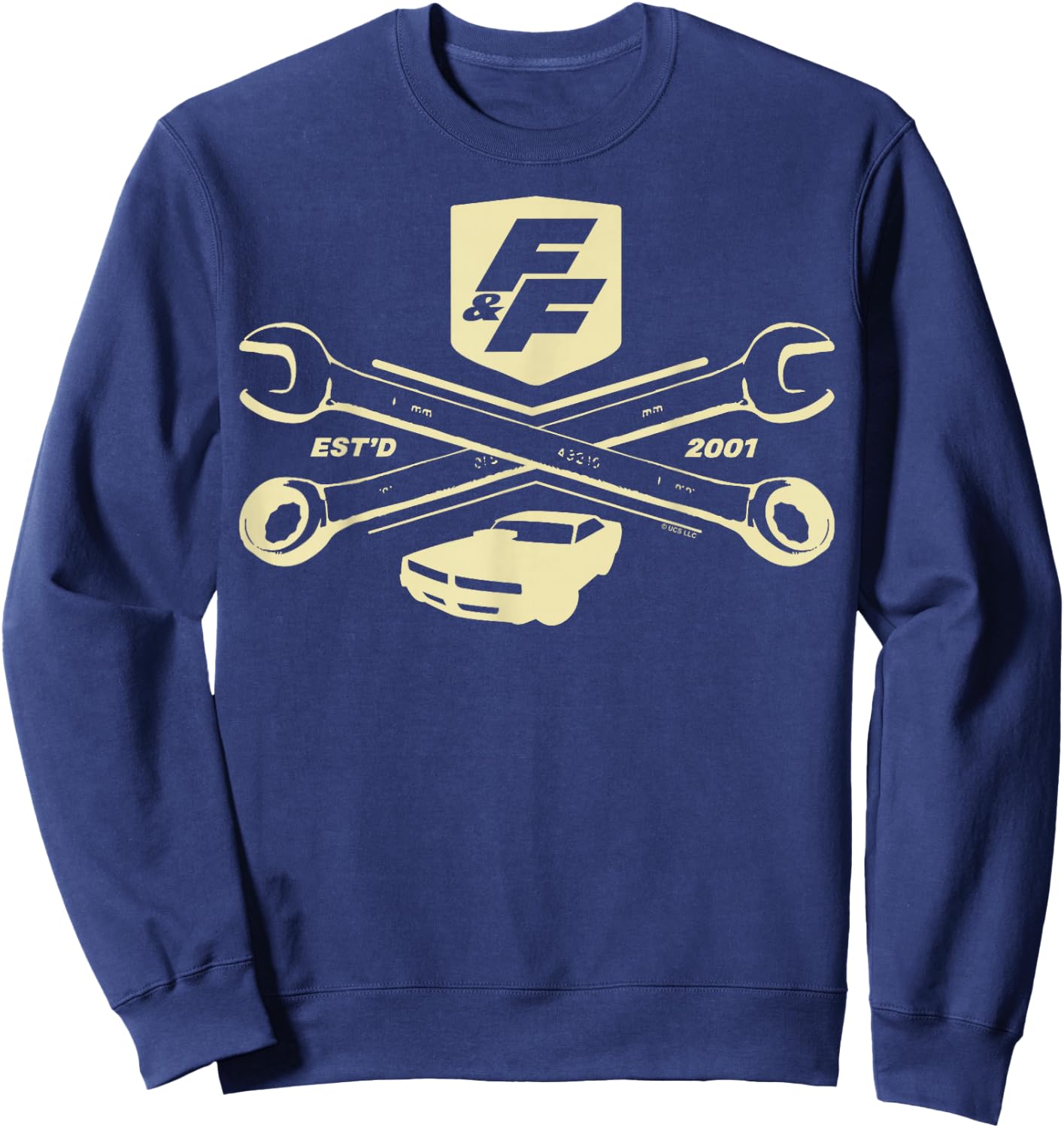Fast & Furious EST'D 2001 Crossed Wrench Logo Sweatshirt - Sweatshirt | Navy