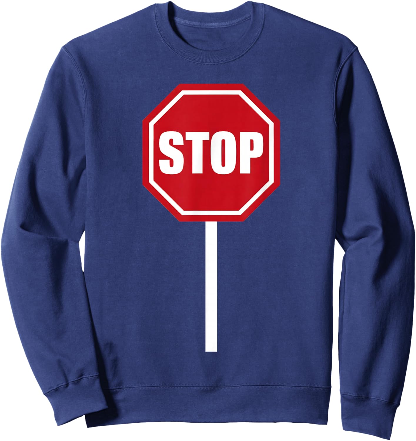 Stop Sign Costume Cosplay Halloween Kids Birthday Sweatshirt - Sweatshirt | Navy