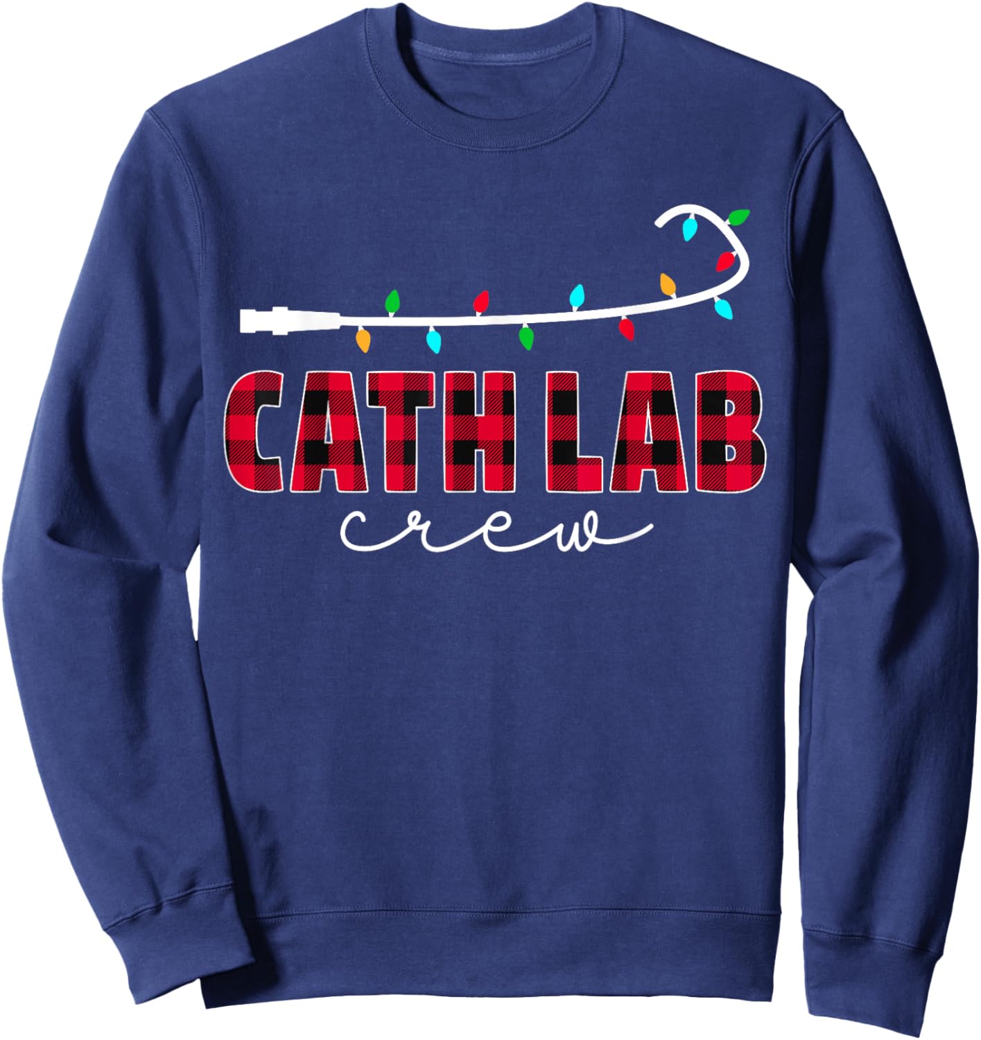Cath Lab Crew Cardiology Nurse Rad Tech Christmas Sweatshirt - Sweatshirt | Navy