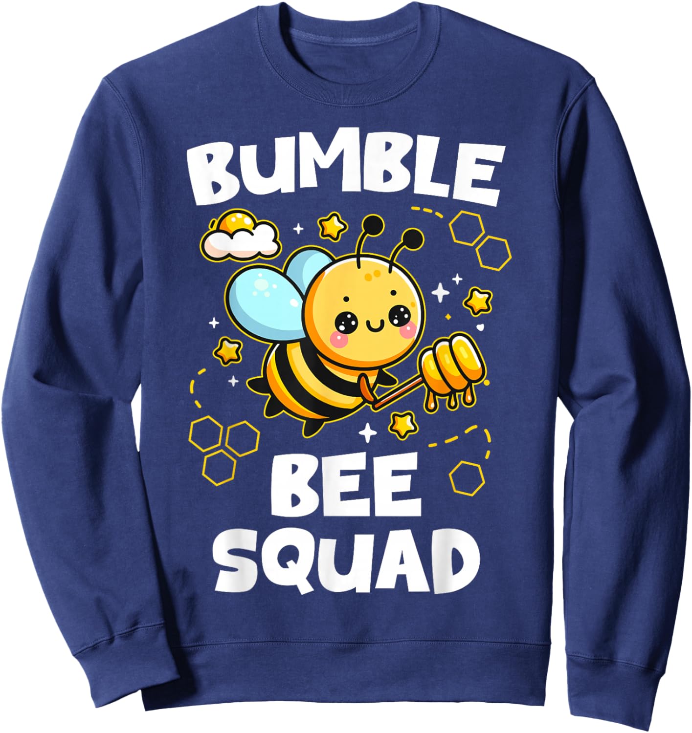 Bumble Bee Squad Honey Bumblebee Teacher Team Group Sweatshirt - Sweatshirt | Navy
