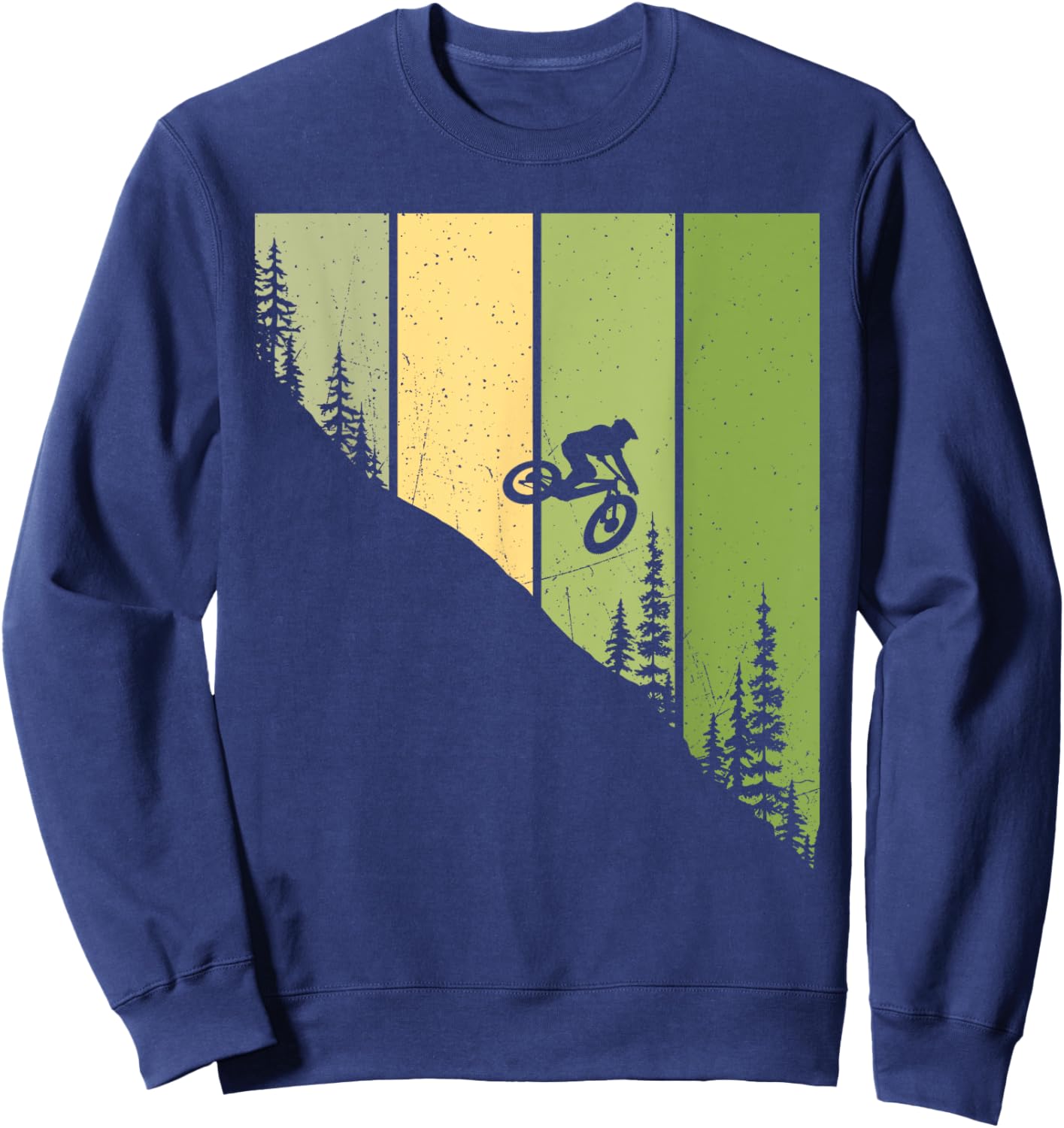 Downhill Rider MTB - Mountain Biking Bike Biker Riding Sweatshirt - Sweatshirt | Navy
