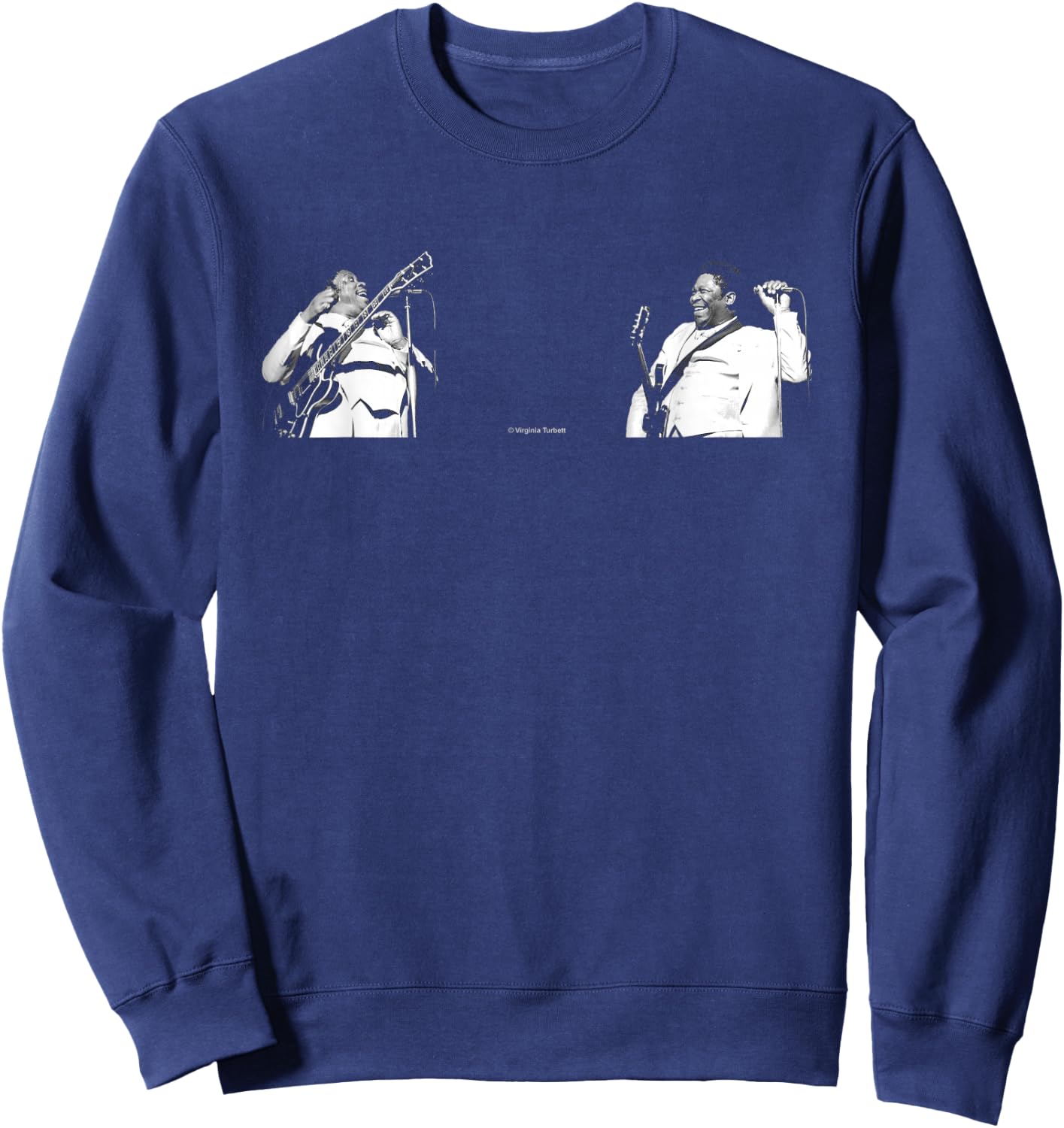 Guitarist BB King Hammersmith Odeon 1980 By Virginia Turbett Sweatshirt - Sweatshirt | Navy