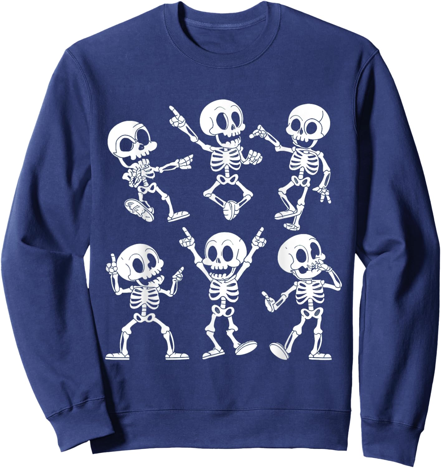 Dancing Skeletons Cute Funny Halloween Skeleton Dance Sweatshirt - Sweatshirt | Navy