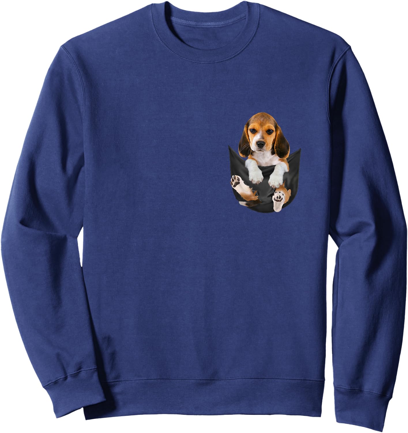 Dog Lovers Gifts Beagle In Pocket Funny Dog Face Sweatshirt - Sweatshirt | Navy
