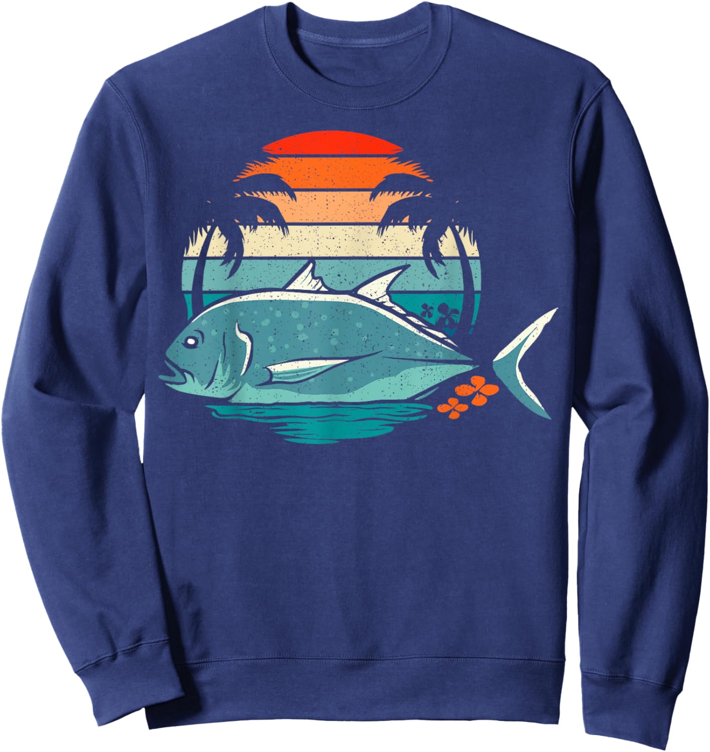Ulua Fishing Native Hawaiian Design for a Ulua fisherman Sweatshirt - Sweatshirt | Navy