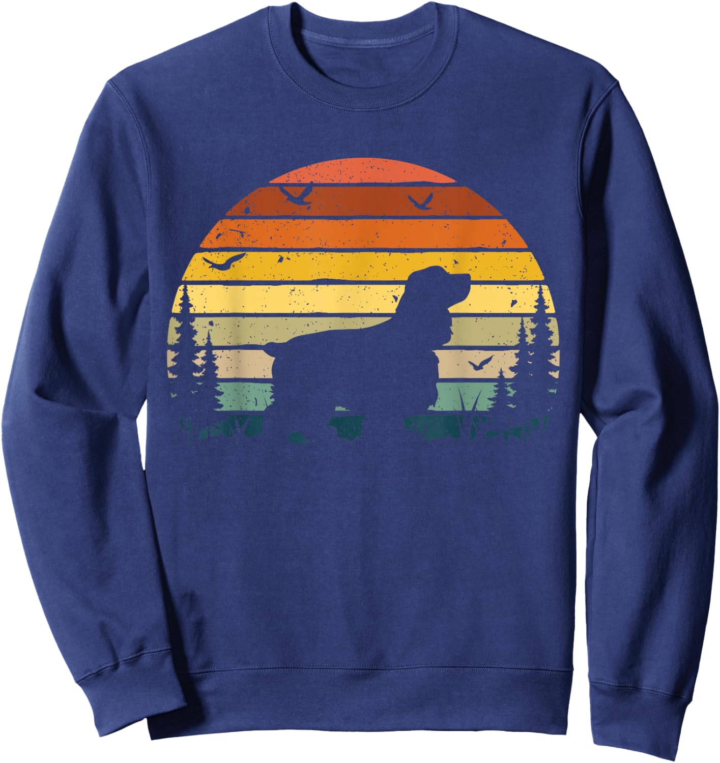 Cocker Spaniel Vintage Retro Dog Pet Gift Women Girls Kids Sweatshirt - Sweatshirt | Navy
