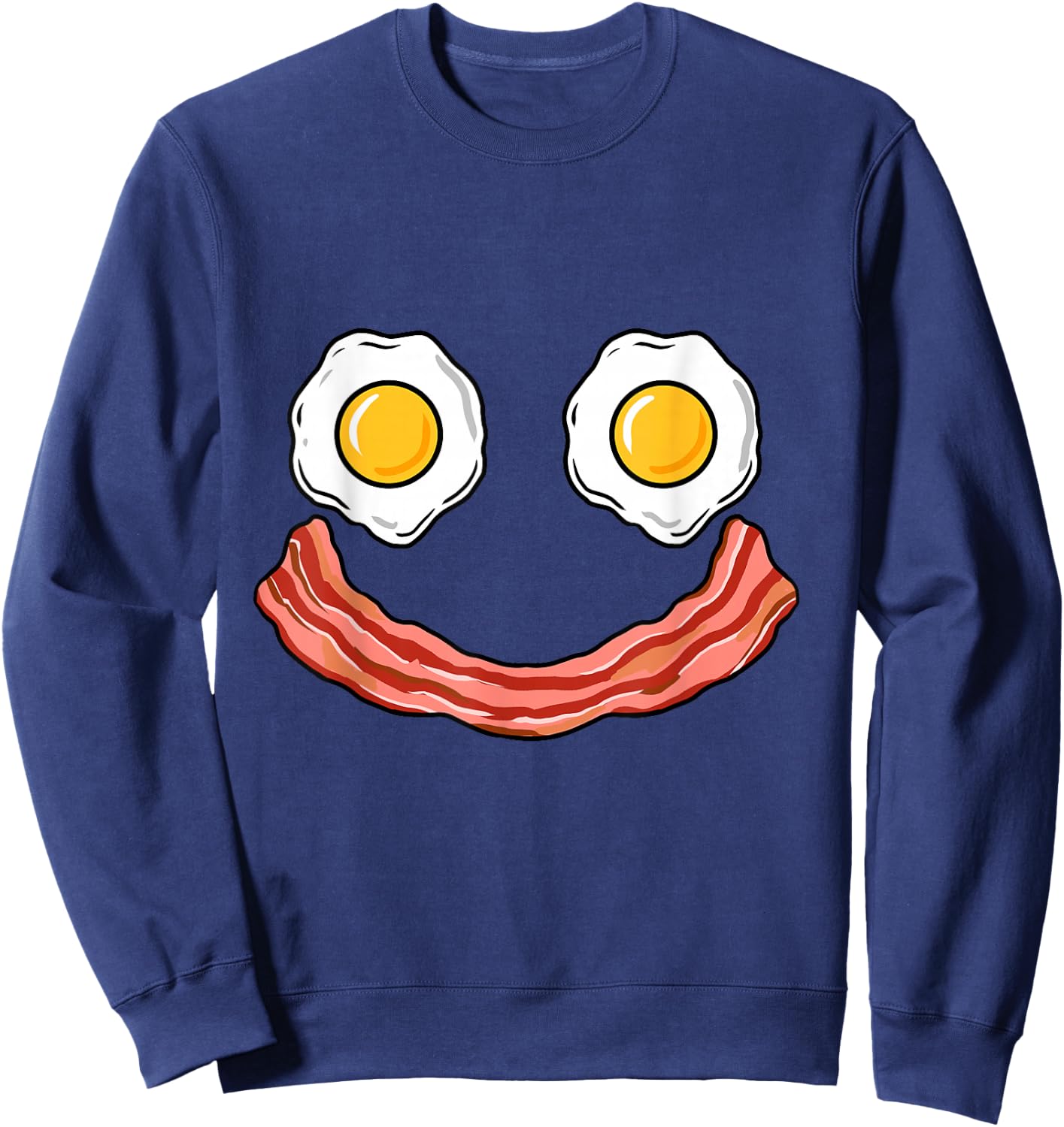 Smiling Egg and Bacon Sweatshirt - Sweatshirt | Navy