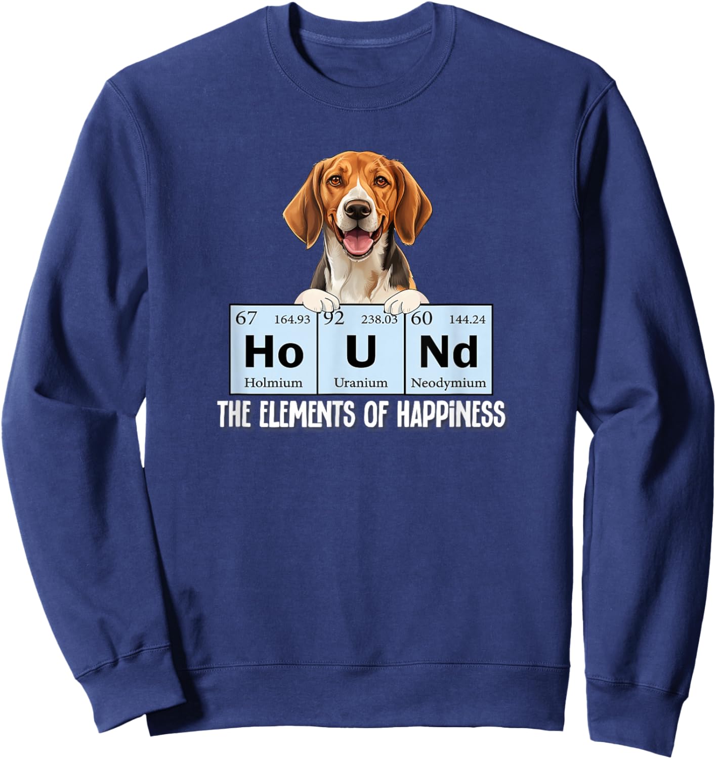 Funny Elements of Happiness American Foxhound Lover Sweatshirt - Sweatshirt | Navy