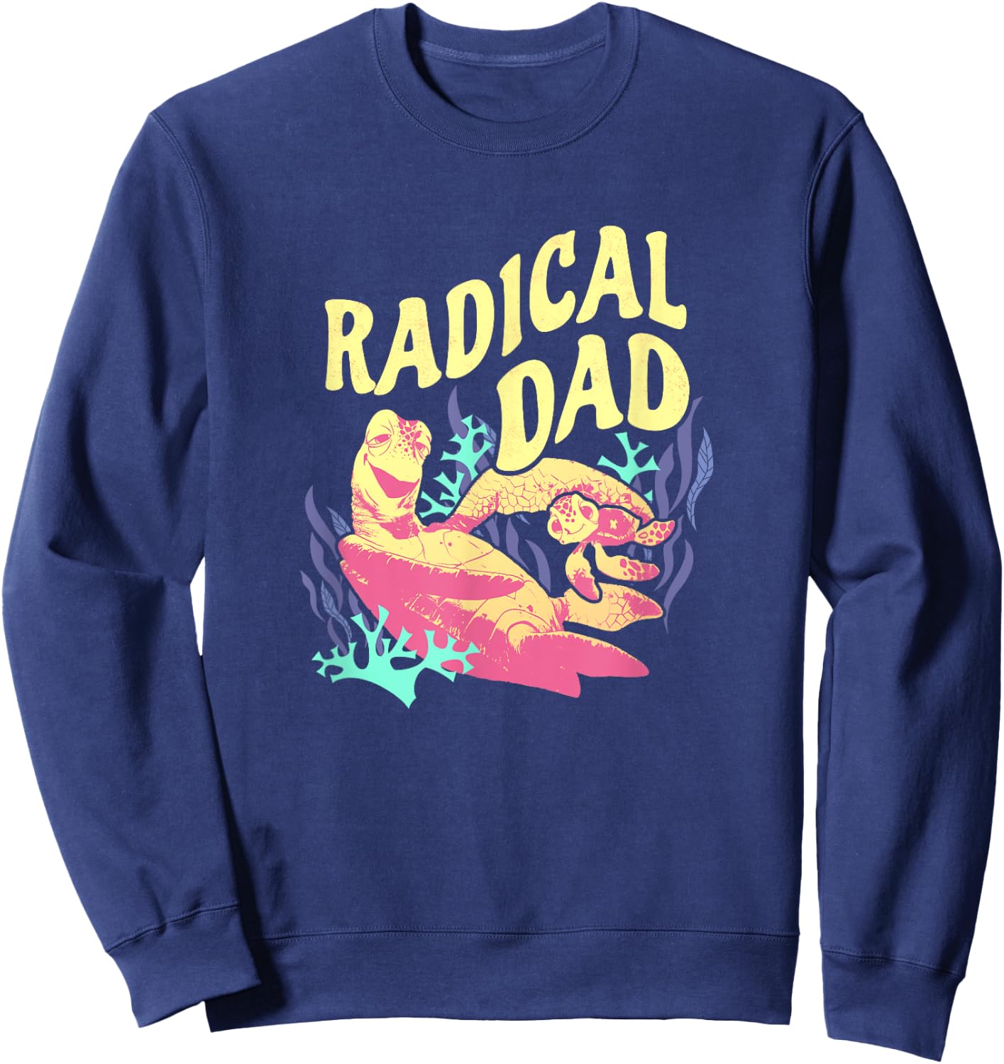Disney Pixar Finding Nemo Father's Day Crush & Squirt Duo Sweatshirt - Sweatshirt | Navy