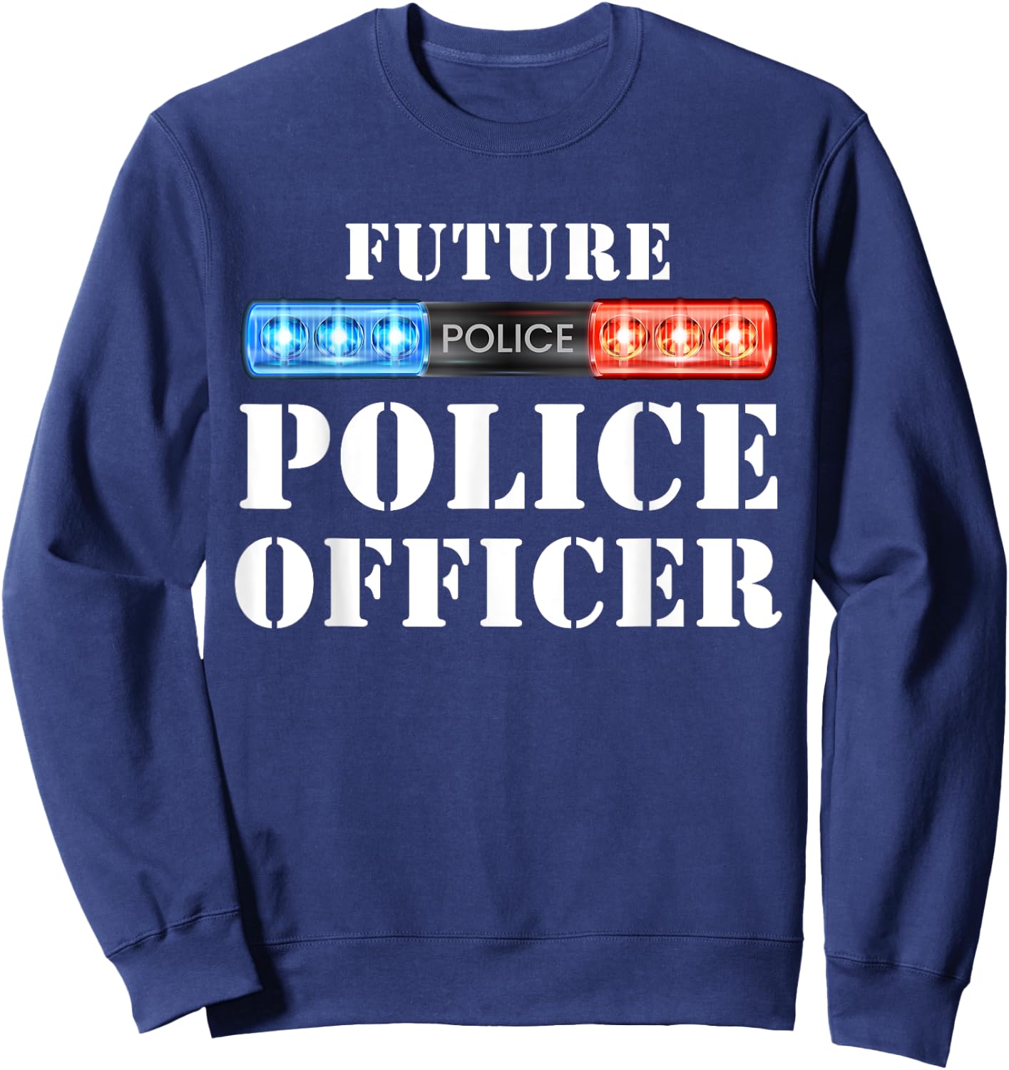 Future Police Officer Gift Patriotic Police Kids Men Sweatshirt - Sweatshirt | Navy