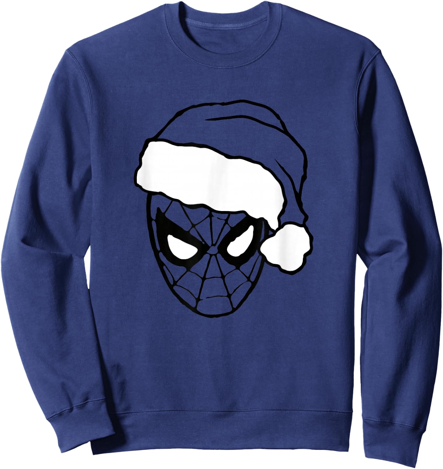 Marvel Christmas Spider-Man Santa Big Face Sweatshirt - Sweatshirt | Navy