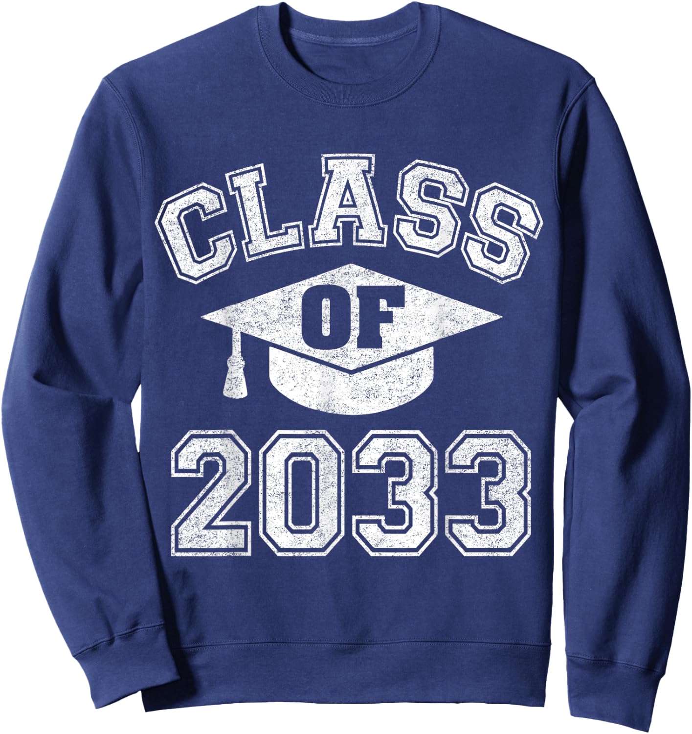 Class Of 2033 Grow With Me First Day Of Nursery Gift Sweatshirt - Sweatshirt | Navy