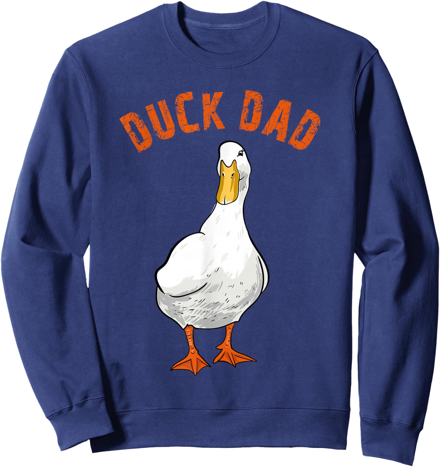 Cute Duck Dad Lover Illustration Gift Duck Owner Gifts Sweatshirt - Sweatshirt | Navy