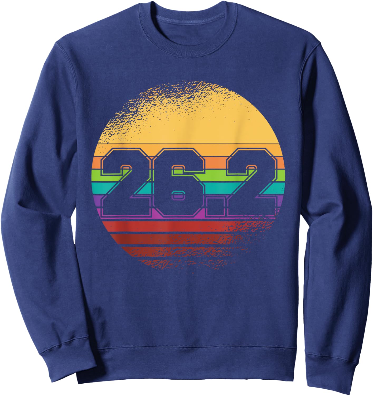 First Marathon 26.2 Marathoner Retro Runner Sweatshirt - Sweatshirt | Navy