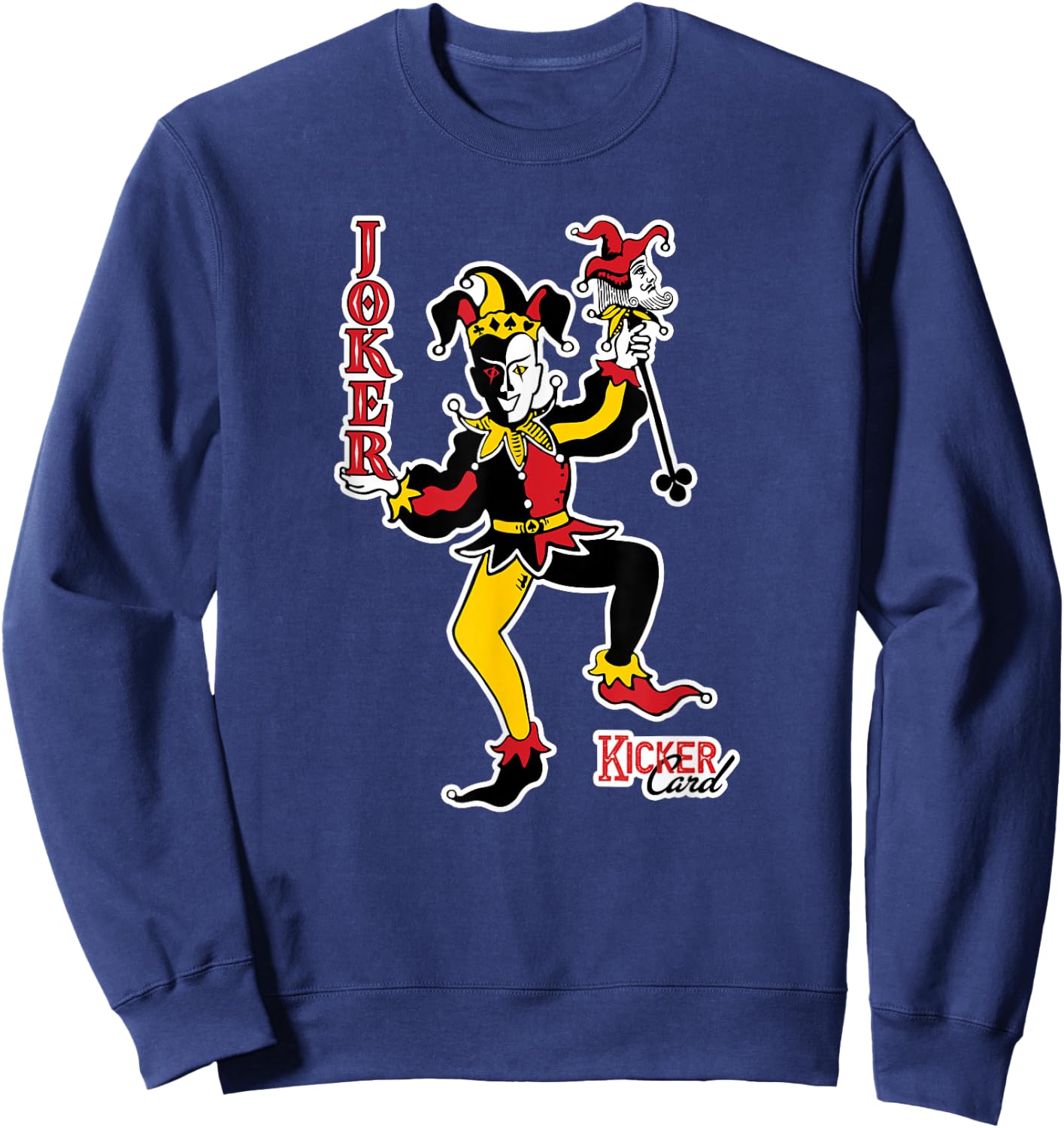 Joker Card Funny Poker Bridge Player Gift Sweatshirt - Sweatshirt | Navy