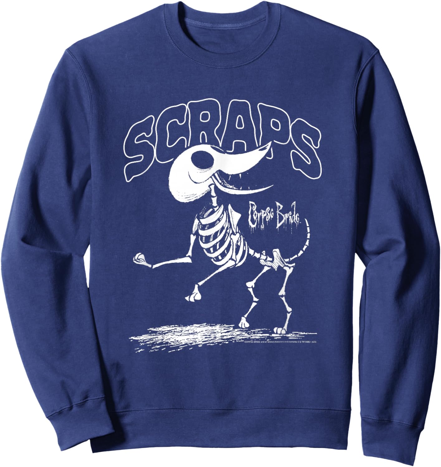 Corpse Bride Scraps Skeleton Dog Movie Sweatshirt - Sweatshirt | Navy